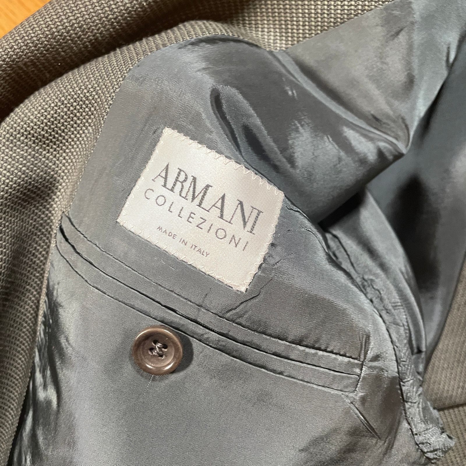 Giorgio Armani Vintage Giorgio Armani Collezioni Gray Wool Blazer 44R Size 44R - 3 Thumbnail