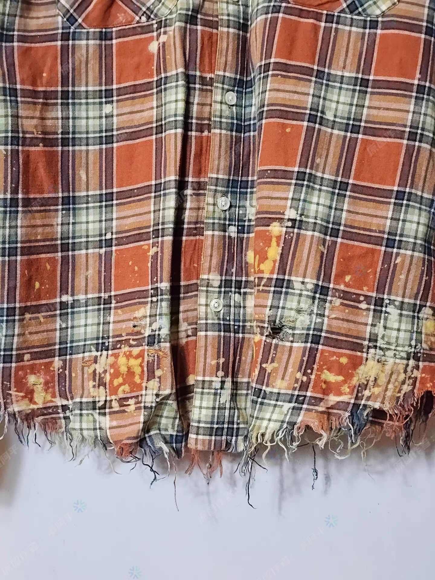Amiri AMIRI orange plaid shirt, Q4 Size US M / EU 48-50 / 2 - 8 Thumbnail