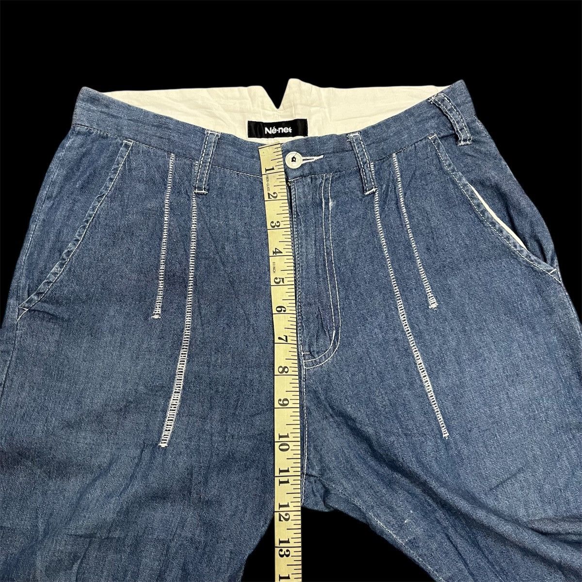 Japanese Brand NE-NET DENIM WIDE-LEG PANTS x ISSEY MIYAKE x SELVAGE Size US 29 - 7 Thumbnail