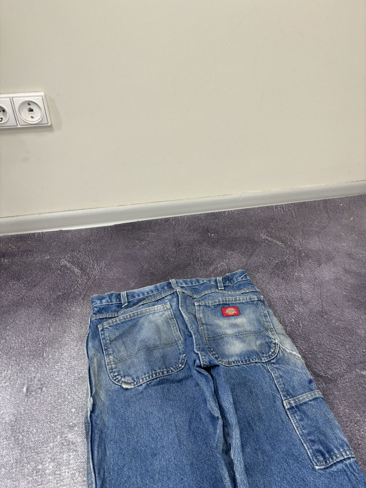 Dickies Vintage Dickies Faded Blue Y2K Denim Work Hype Baggy Jeans Size US 33 - 5 Thumbnail