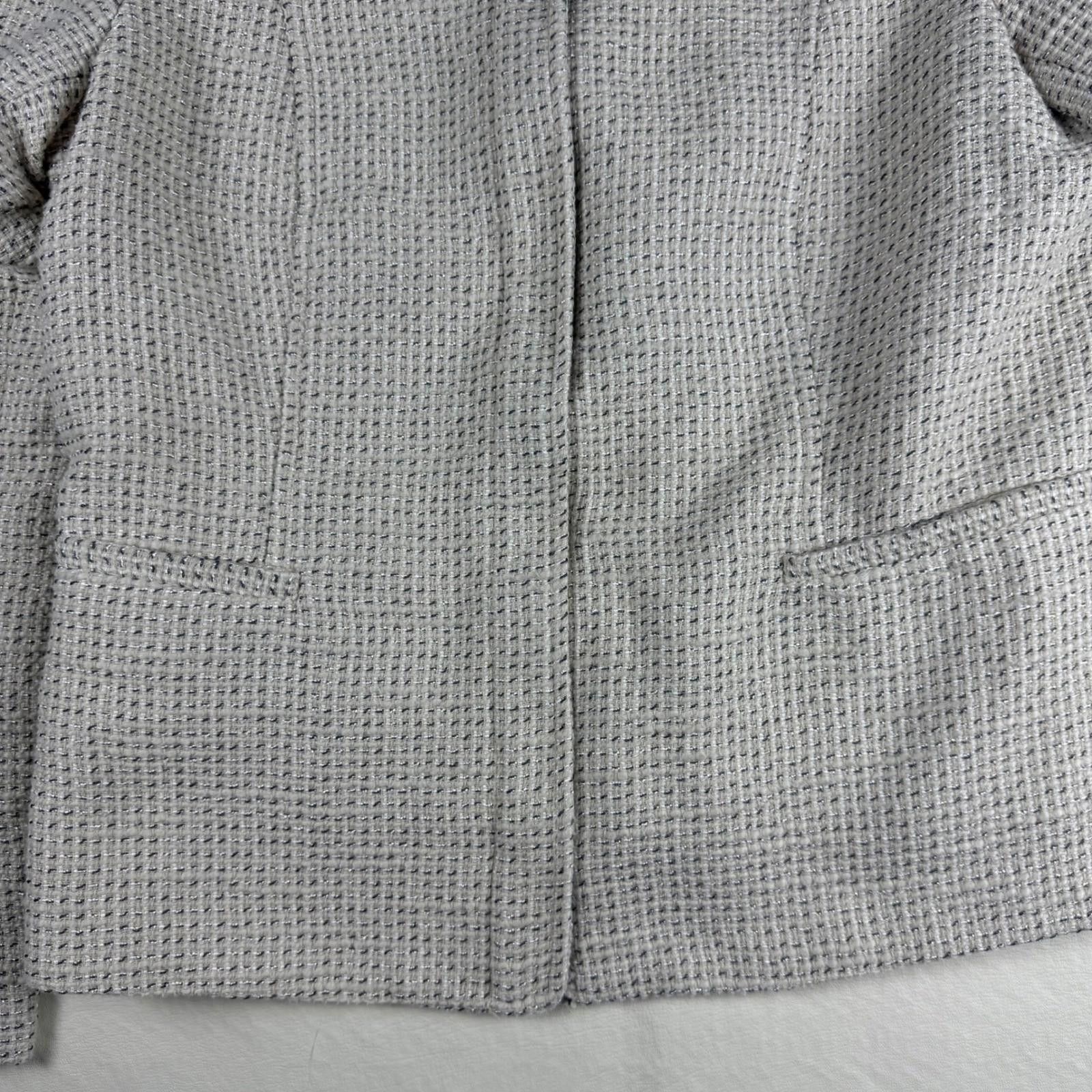 Calvin Klein Calvin Klein Womens Textured Tweed Zip Blazer Jacket Size 10 Size L / US 10 / IT 46 - 3 Thumbnail