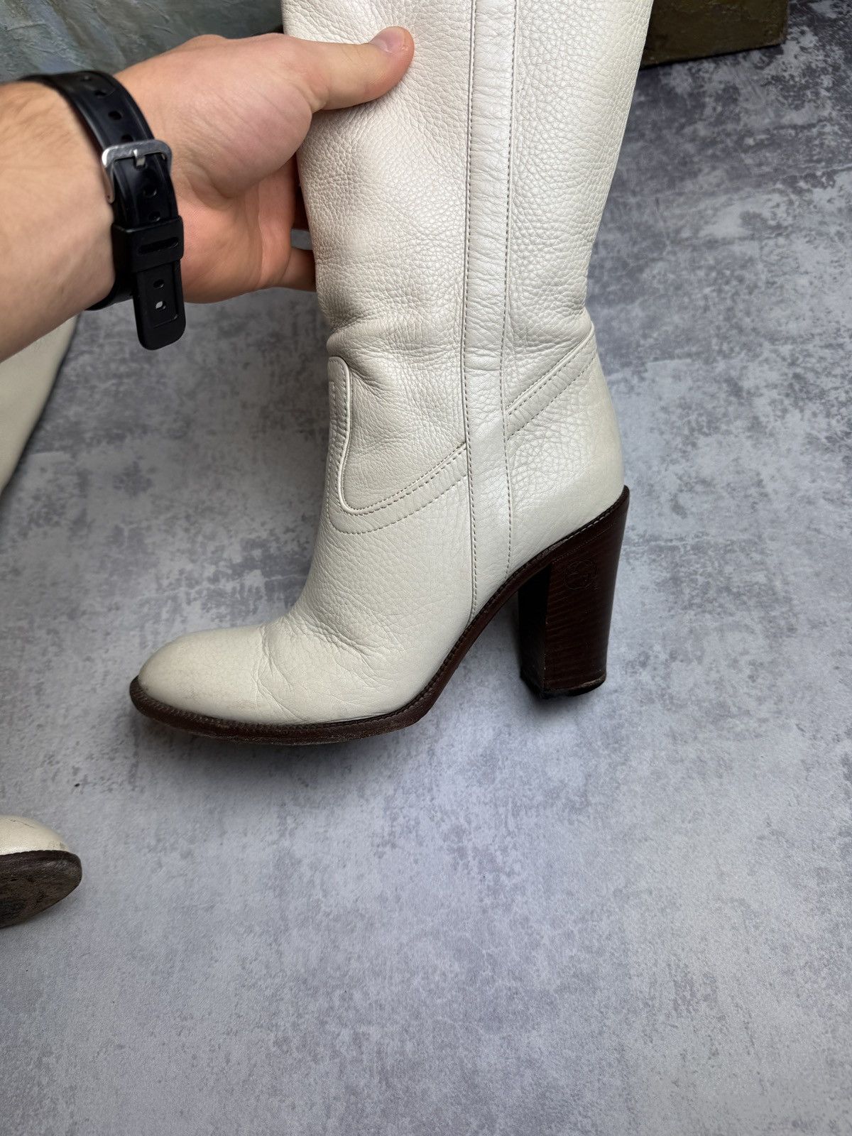 Gucci Gucci Designer Rare Cowboys Leather High Vintage Heels Boots Size US 6 / IT 36 - 8 Thumbnail