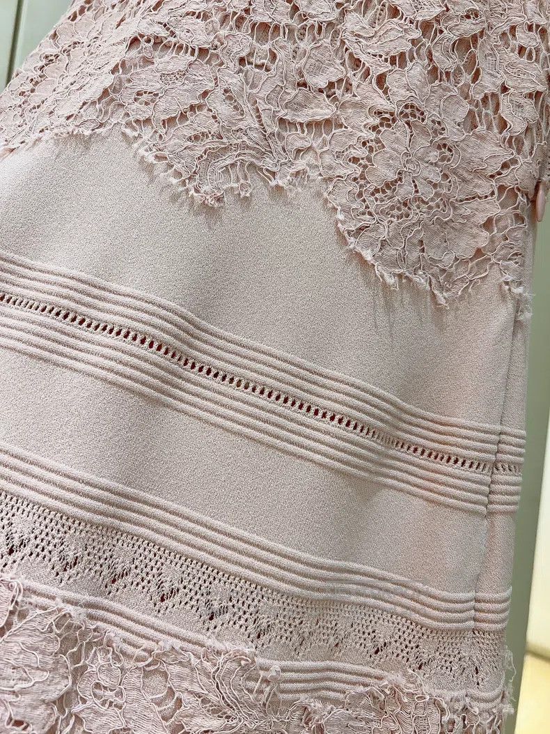 Valentino Valentino Lace patchwork knitted dress Size M / US 6-8 / IT 42-44 - 6 Thumbnail