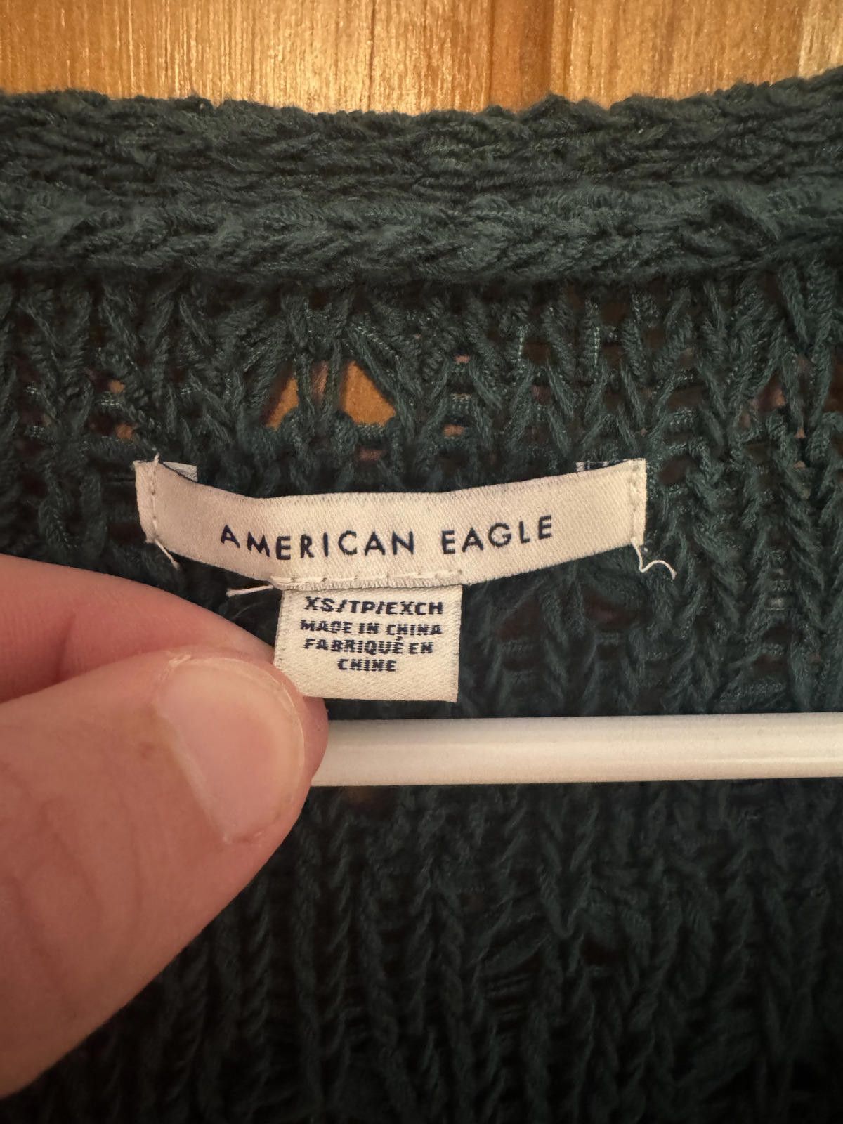 American Eagle Outfitters American Eagle Women's Green Knit Cardigan Sweater XS Size ONE SIZE - 3 Thumbnail
