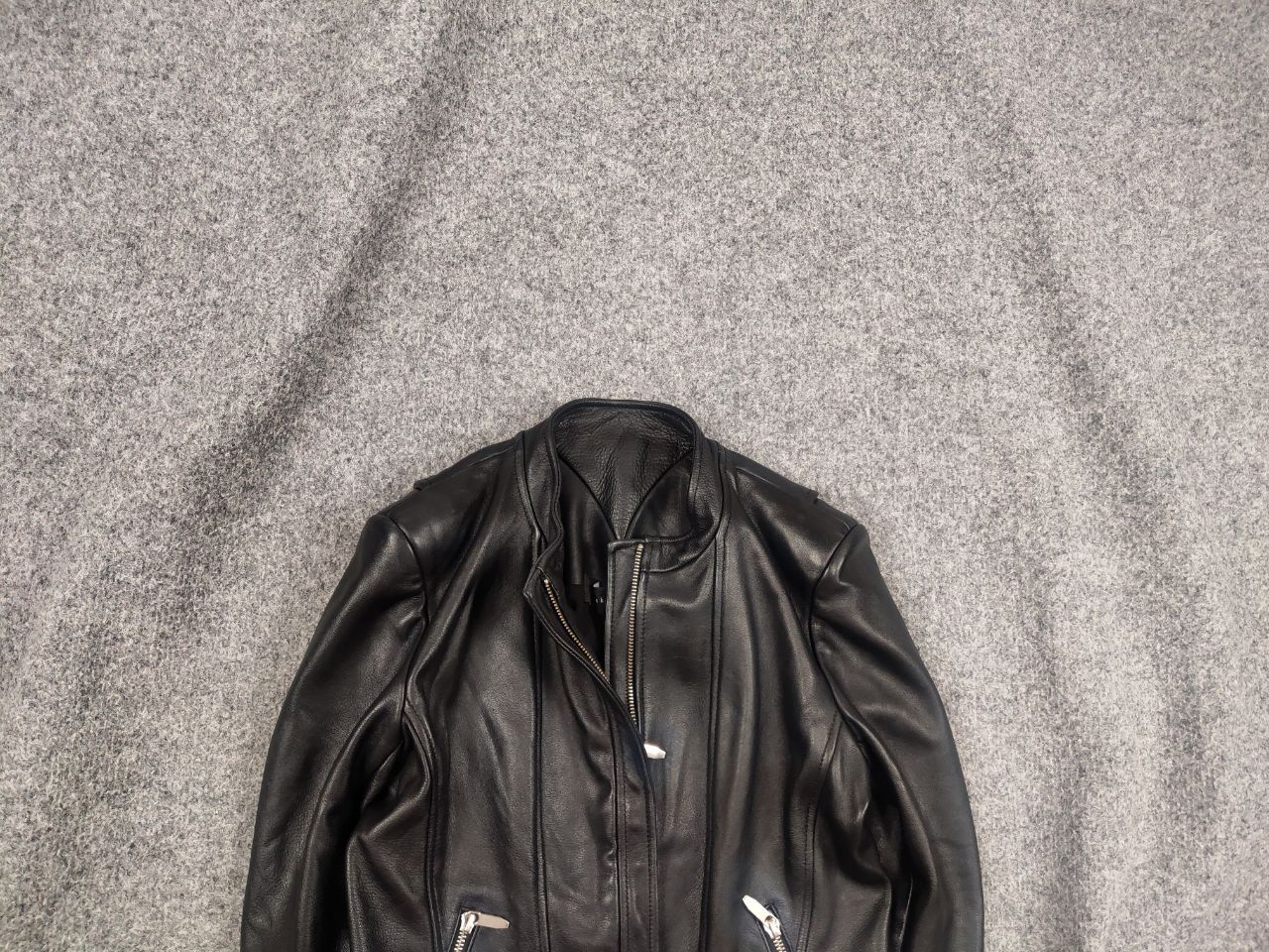 Theory Theyskens' Theory Black Leather Jacket with Zipper Accents Size S / US 4 / IT 40 - 2 Thumbnail