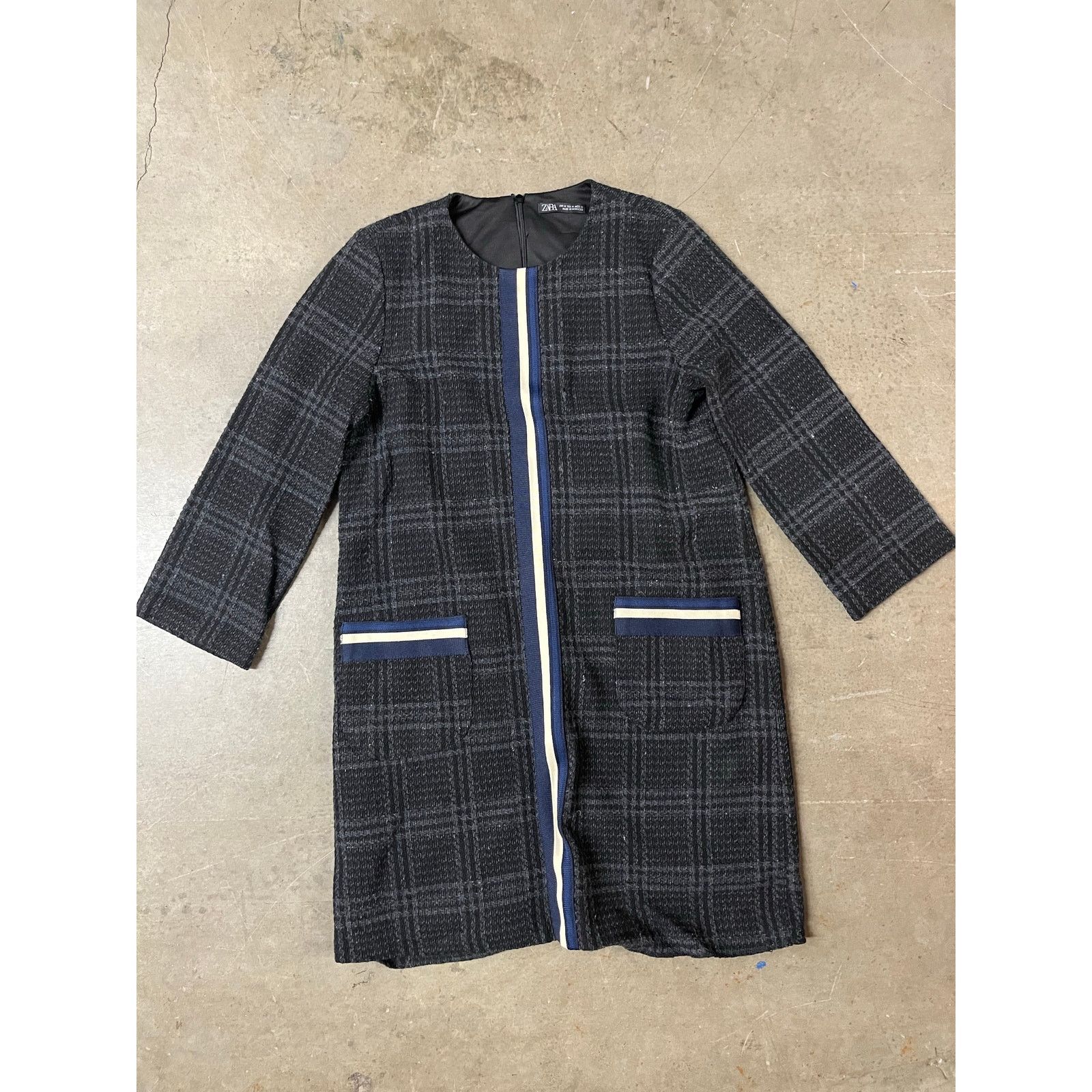 Zara Zara - Checkered Dress / Gray / M Size M / US 6-8 / IT 42-44 - 2 Thumbnail