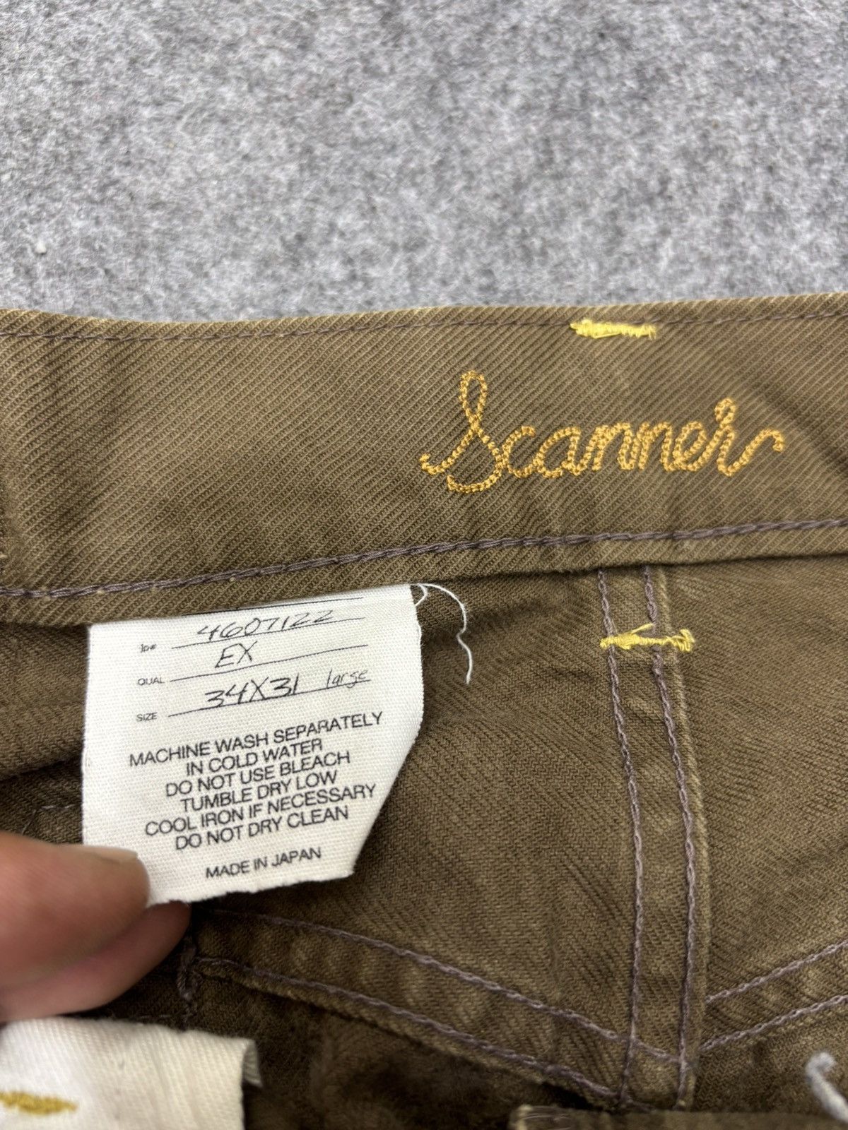 Japanese Brand 💥Japan Minimalist💥Scanner Fundamental Cinch Back Denim F664 Size US 34 / EU 50 - 13 Thumbnail