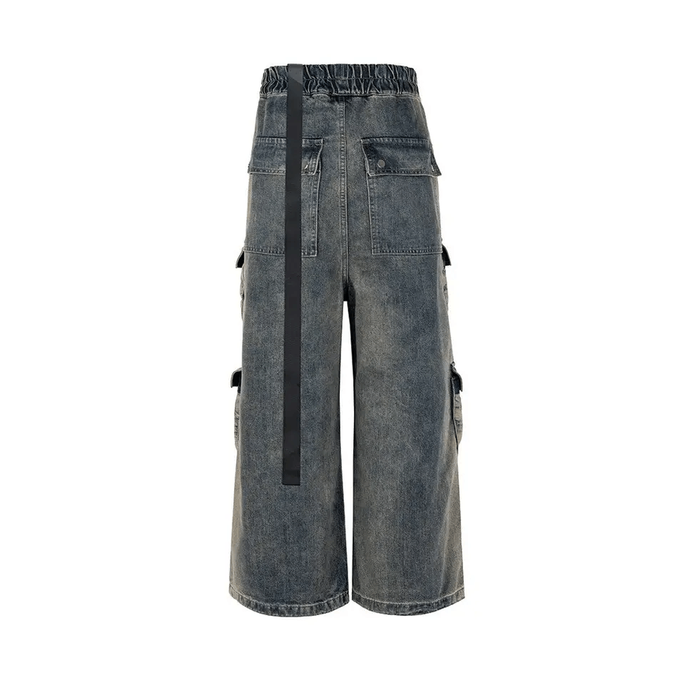 Designer × Vintage Jeans with ribbons and pockets style Harajuku y2k Size US 34 / EU 50 - 8 Thumbnail