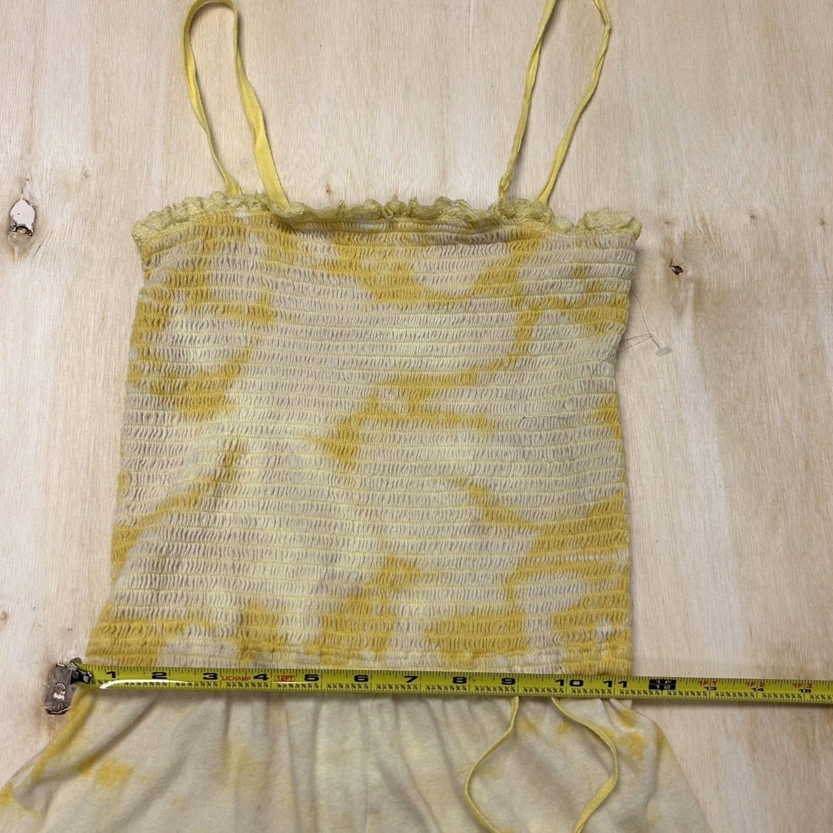 Free People Free People Intimately Romper Womens M Medium Yellow Tie Dye Smocked One Piece Size 32" / US 10 / IT 46 - 7 Thumbnail