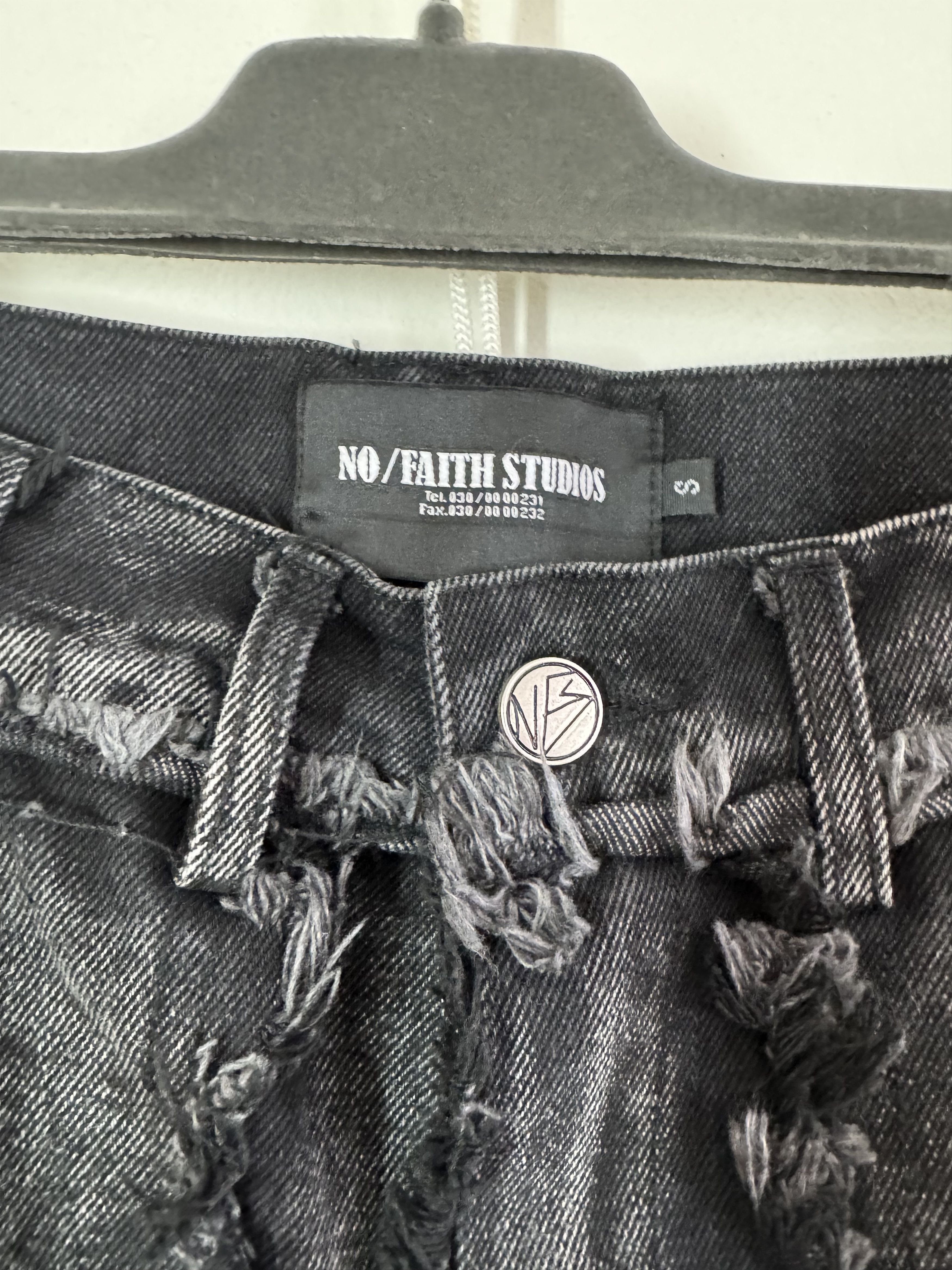 No Faith Studios Flared baggy cargo distressed NFS denim jeans Size US 31 - 3 Thumbnail