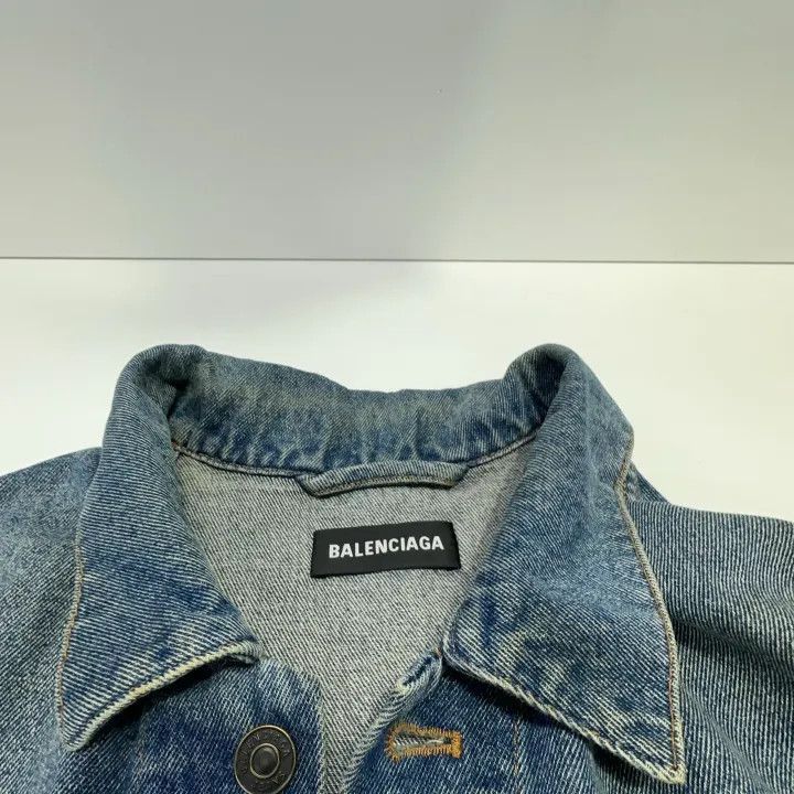 Other Balenciaga Denim Jacket with Logo 0079-2507 Size US L / EU 52-54 / 3 - 2 Thumbnail