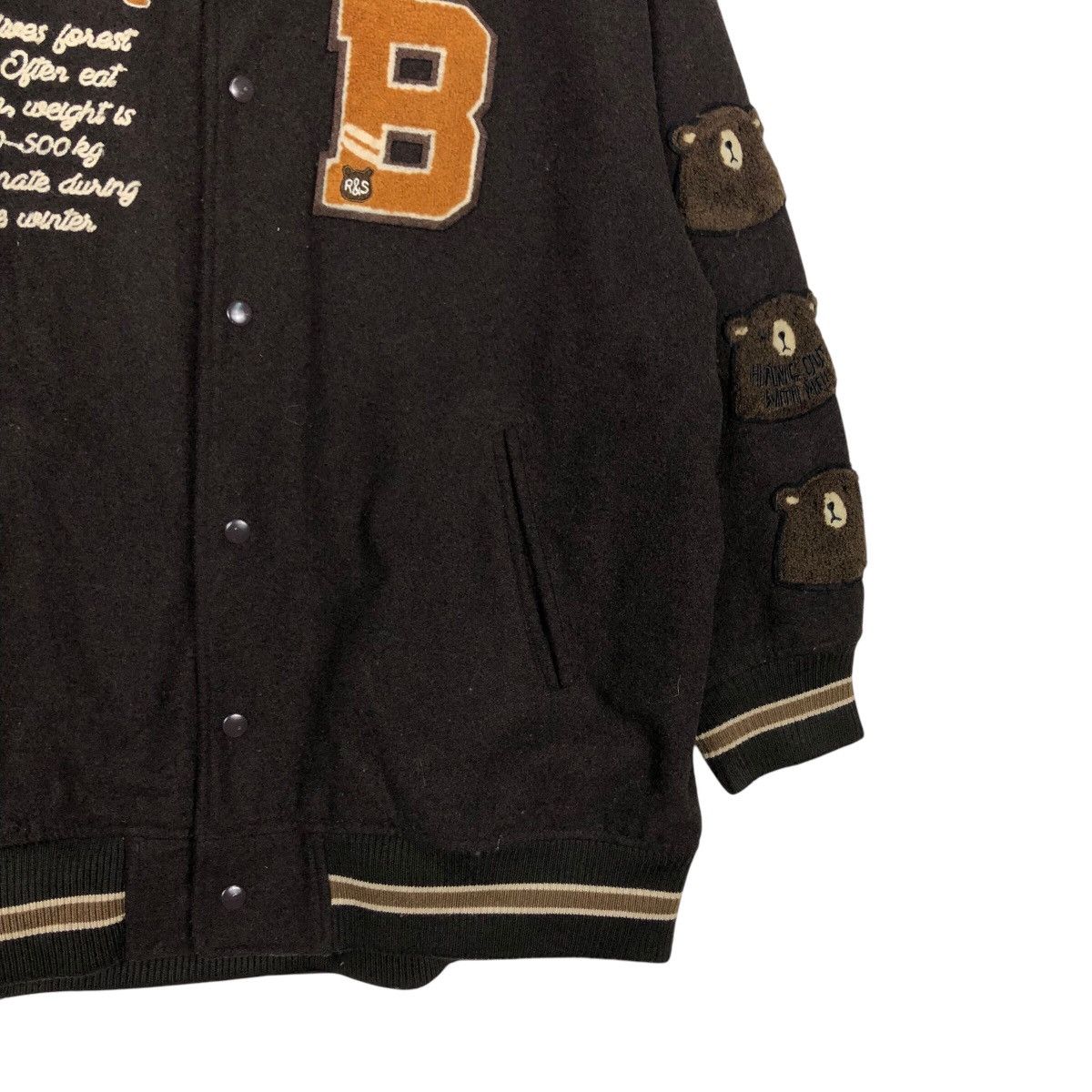 Hysteric Glamour 📌Vintage Bomber Jacket Wool Rivet & Surge Big Logo Design Size US M / EU 48-50 / 2 - 6 Thumbnail