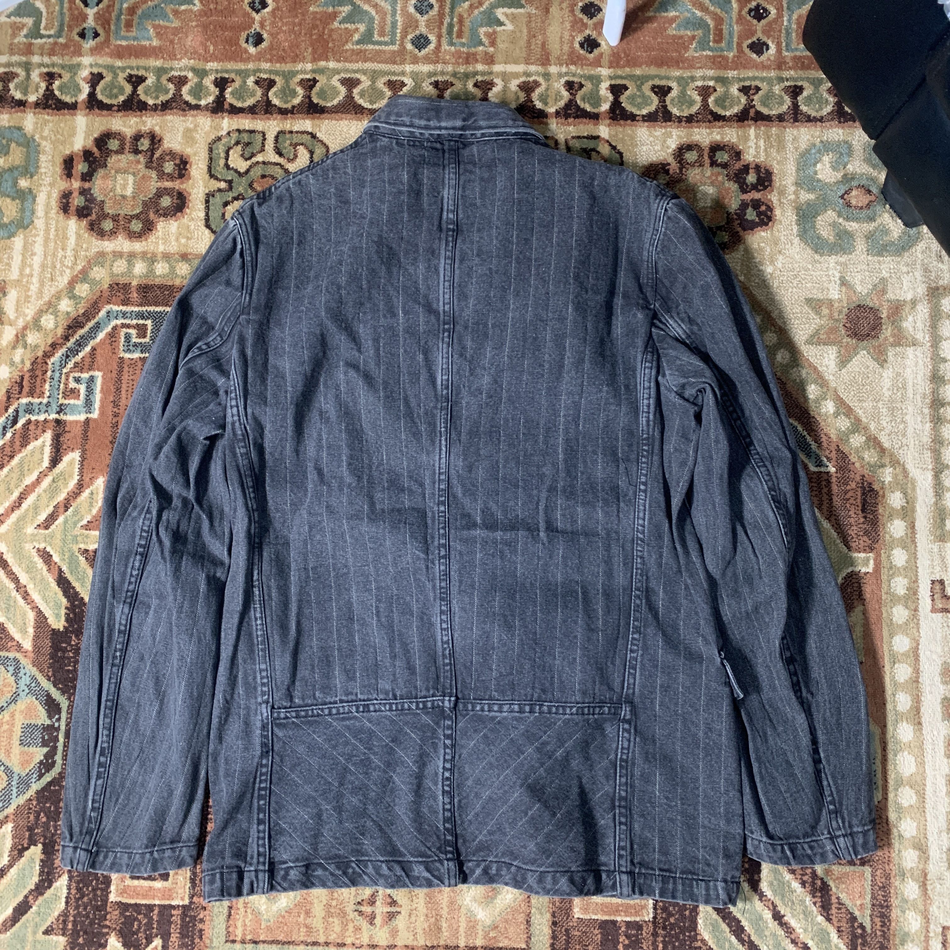 PPFM 2000s PPFM Japanese Chore Stripe Shawl Collar Button Jacket Size US M / EU 48-50 / 2 - 3 Thumbnail
