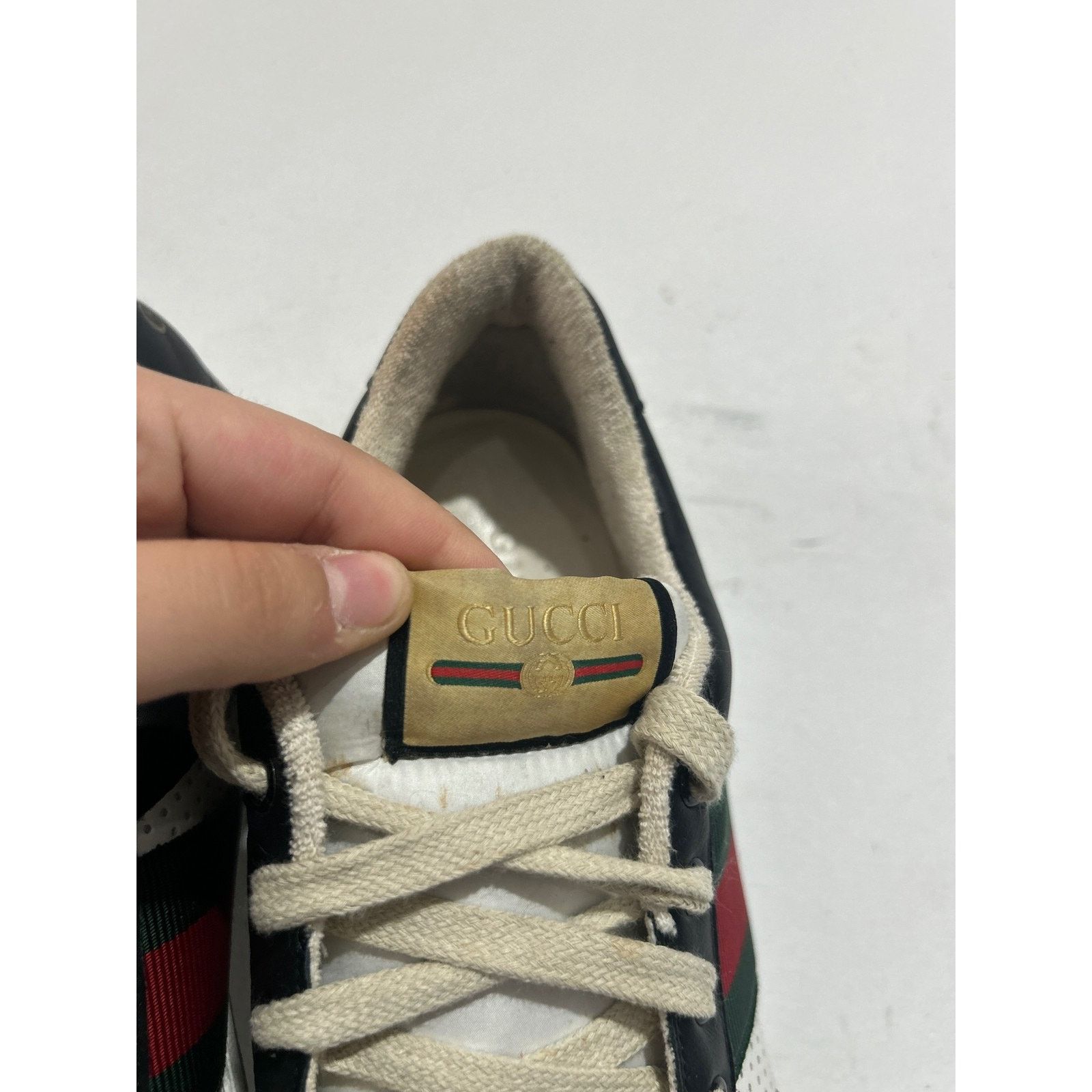 Gucci GUCCI SCREENER BLACK/WHITE LOW TOP SNEAKER SIZE 8.5 PREOWNED Size US 8.5 / EU 41-42 - 6 Thumbnail