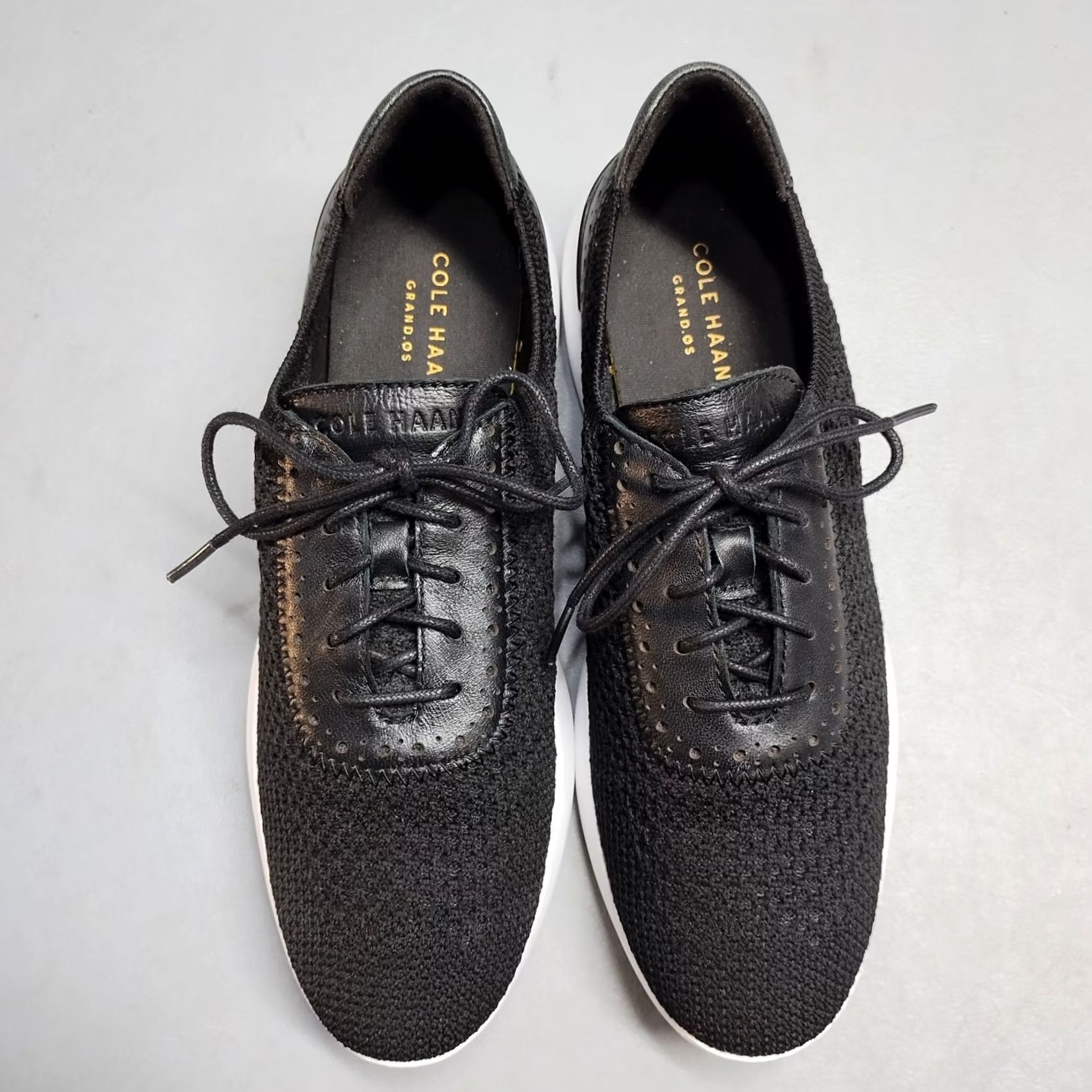 Cole Haan Cole Haan Grand OS Ella Knit Sneakers Womens Size 9 Black White Lace Up W13480 Size US 9 / IT 39 - 6 Thumbnail