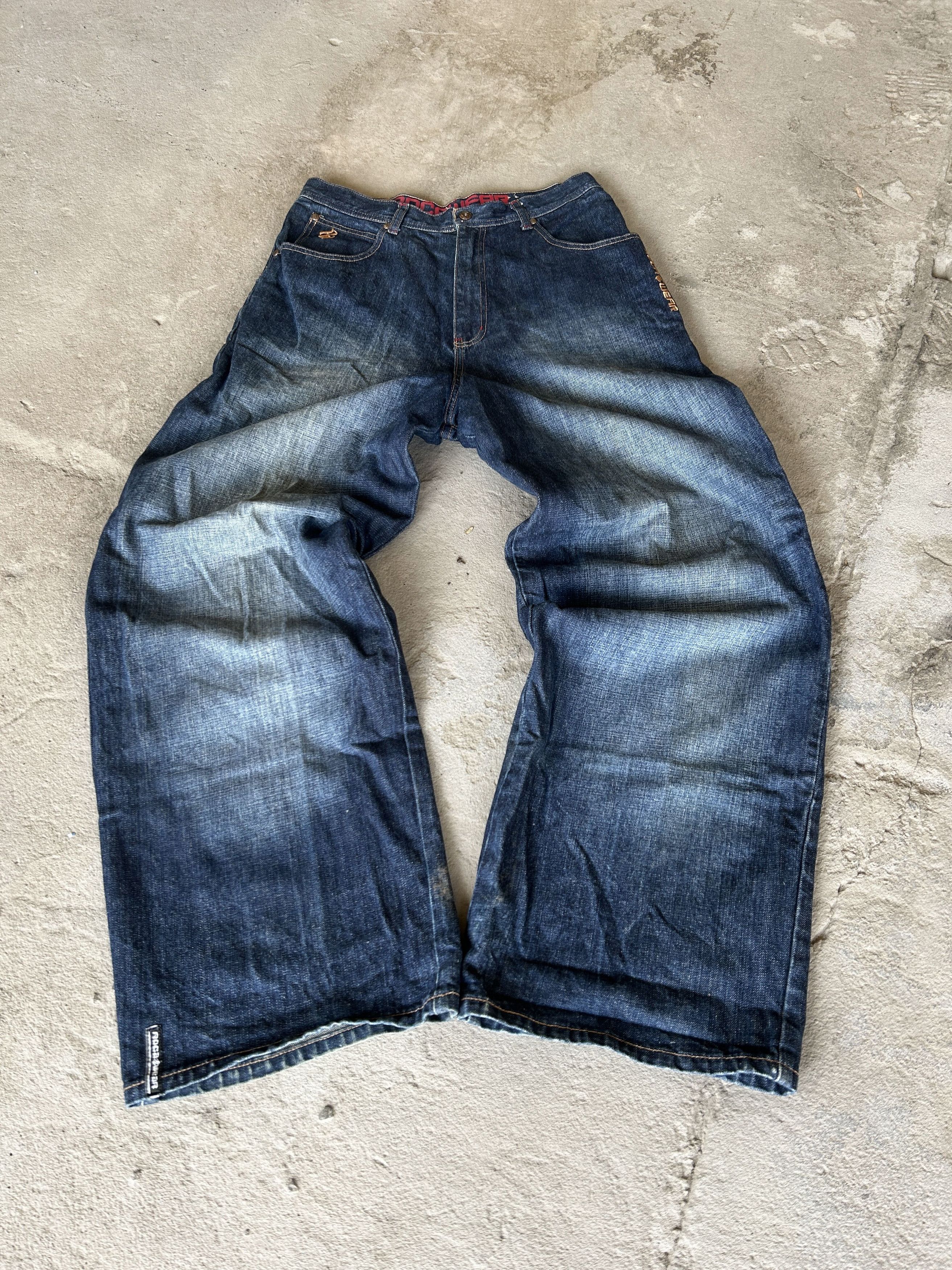 Vintage JNCO Style Rave Baggy Rap Denim Jeans y2k sk8 90s Size US 32 / EU 48 - 4 Thumbnail