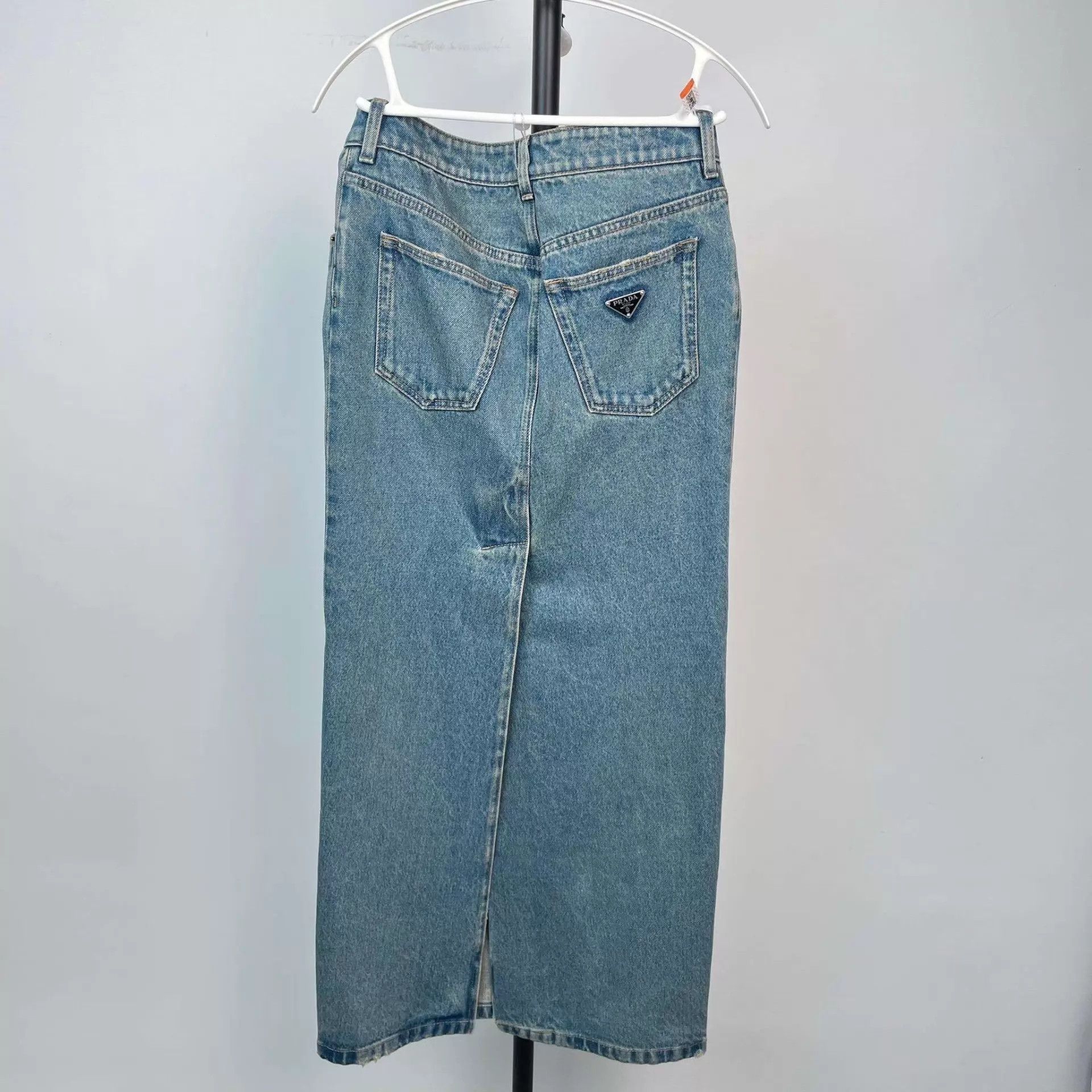 Prada Prada Denim Skirt 95 New 36s Size 25" / US 0 / IT 36 - 2 Thumbnail