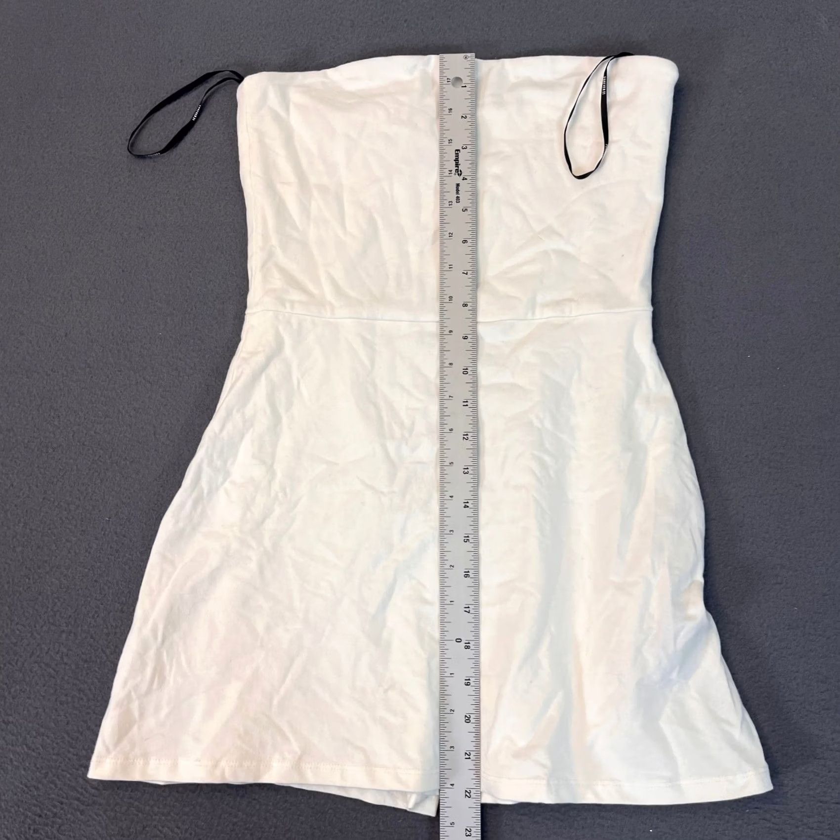 Forever 21 FOREVER 21 FIT AND FLARE DRESS Womens S White Mini Strapless Cotton NWT Size S / US 4 / IT 40 - 6 Thumbnail