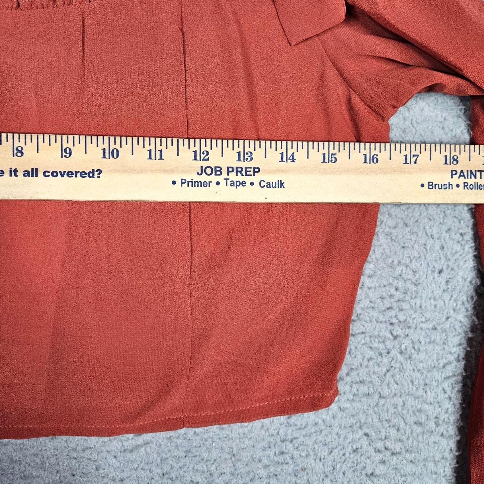 Vintage RIHOAS Cropped Blouse Red Long Sleeve Square Neck Juniors M Shirt Womens RIHOAS Size M / US 6-8 / IT 42-44 - 4 Thumbnail