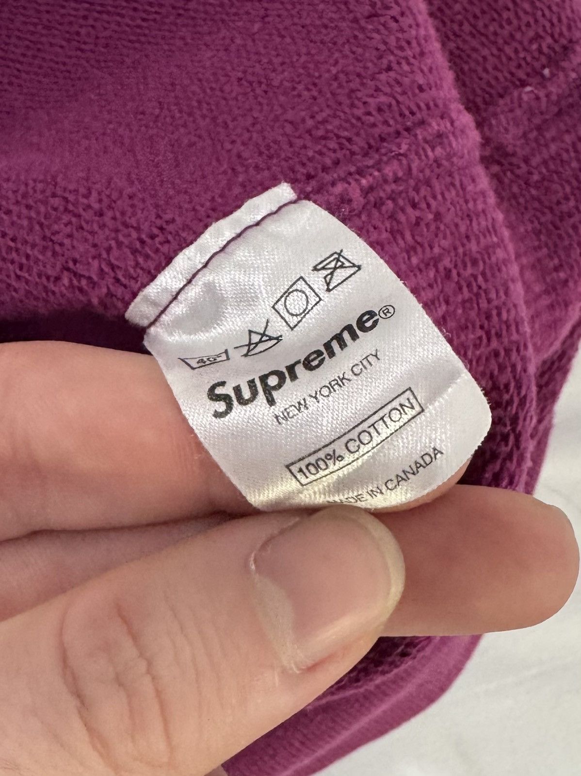 Supreme Supreme Magenta Screenprint Box Logo Crewneck 2007 Size US L / EU 52-54 / 3 - 8 Thumbnail