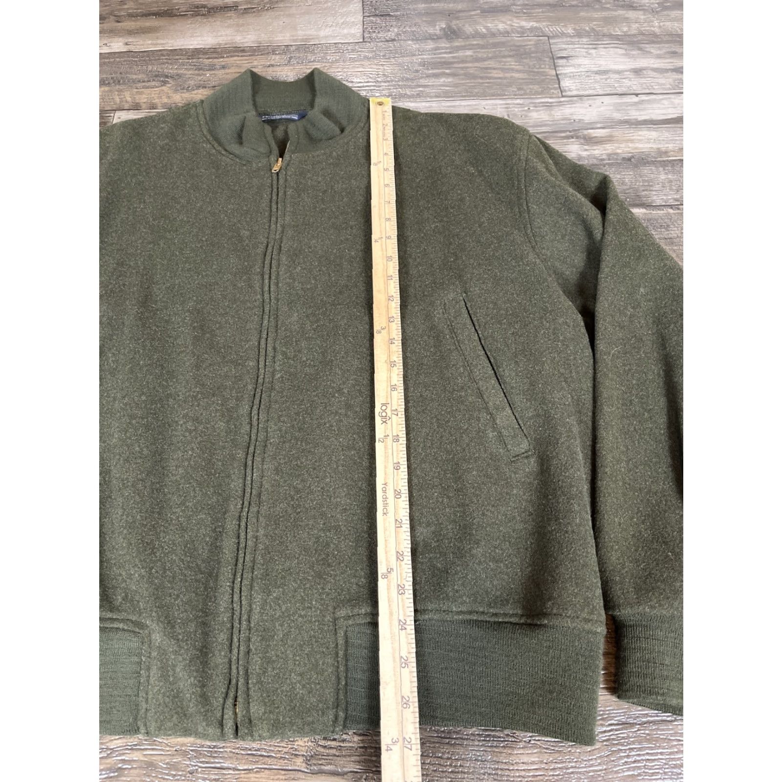 Ralph Lauren VINTAGE Polo Ralph Lauren Bomber Jacket Mens L Wool Zipper Green USA Size US L / EU 52-54 / 3 - 3 Thumbnail