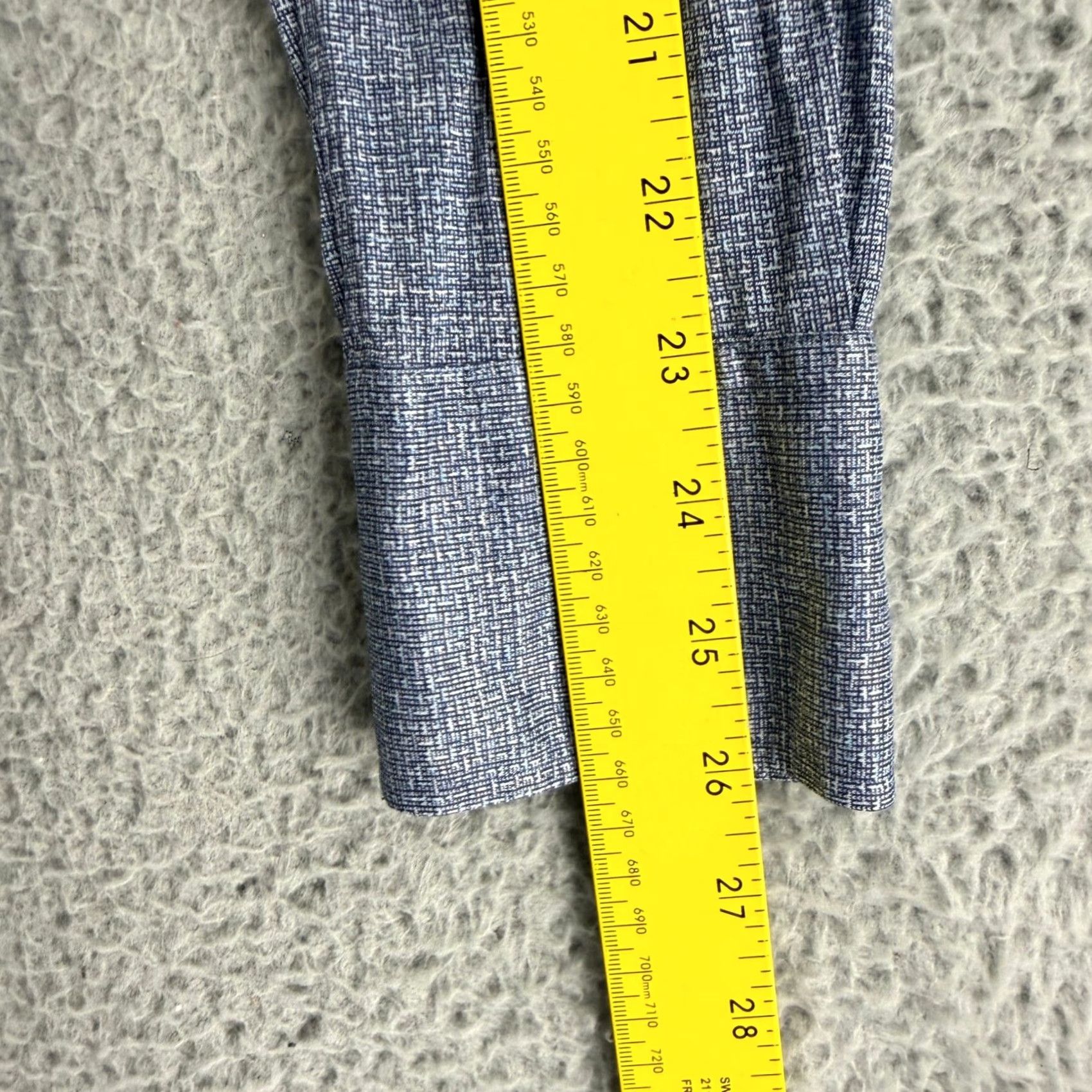 Canali Canali Button-Up Shirt Mens M Blue Geometric Pattern Long Sleeve Made in Italy Size US M / EU 48-50 / 2 - 7 Thumbnail