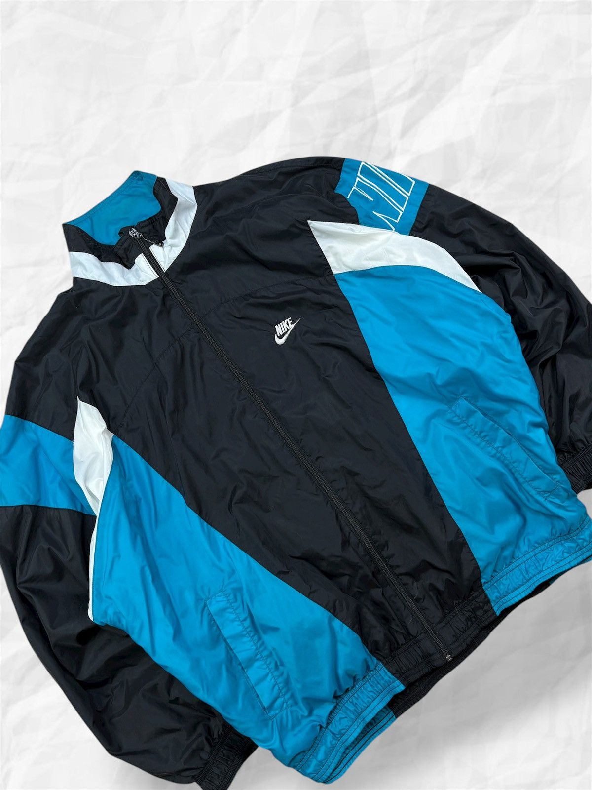 Nike Vintage Nike Black Track Jacket 90s Size US XL / EU 56 / 4 - 3 Thumbnail