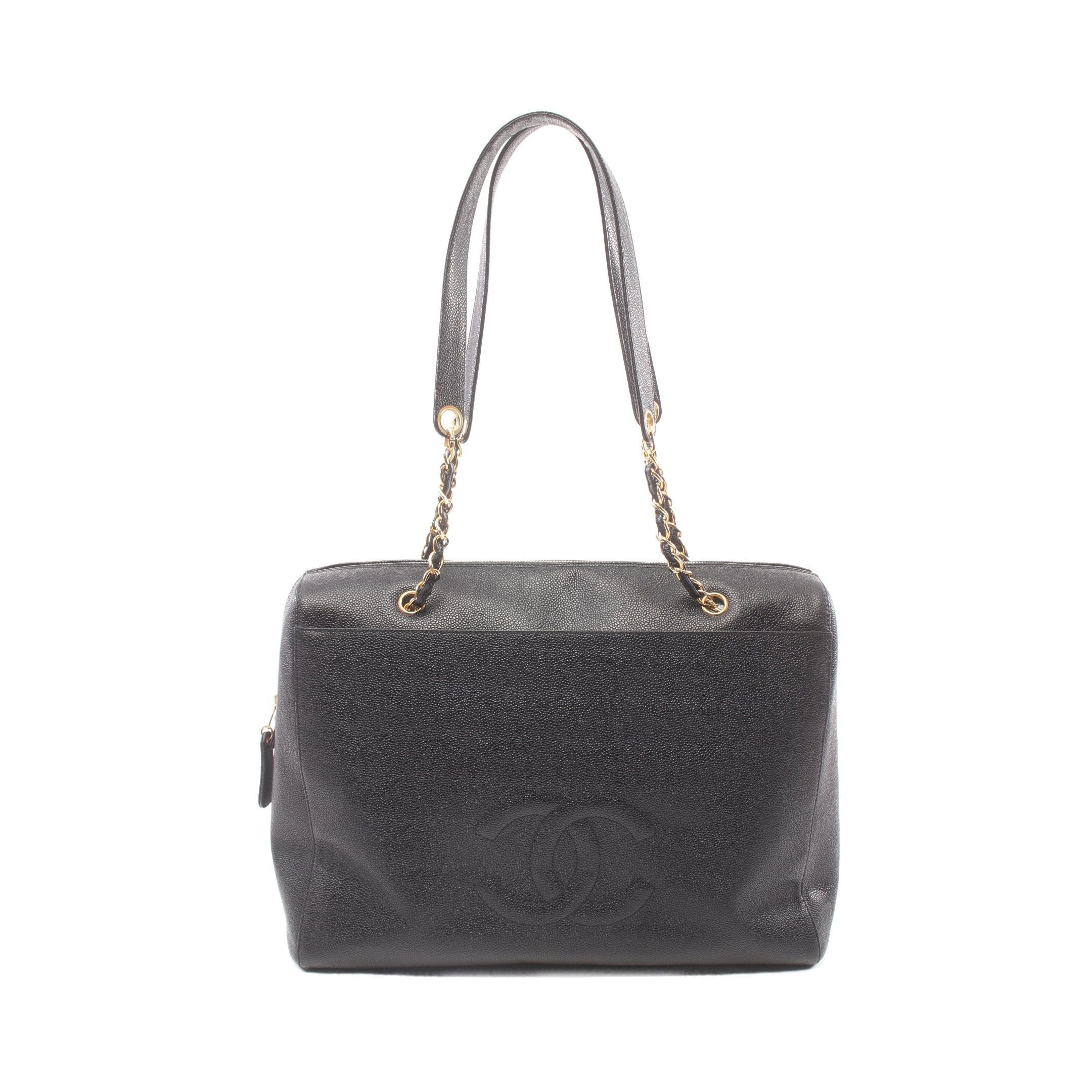 Chanel Chanel Big Coco Mark Chain Shoulder Bag Caviar Skin Black Gold Hardware Size ONE SIZE - 1 Thumbnail