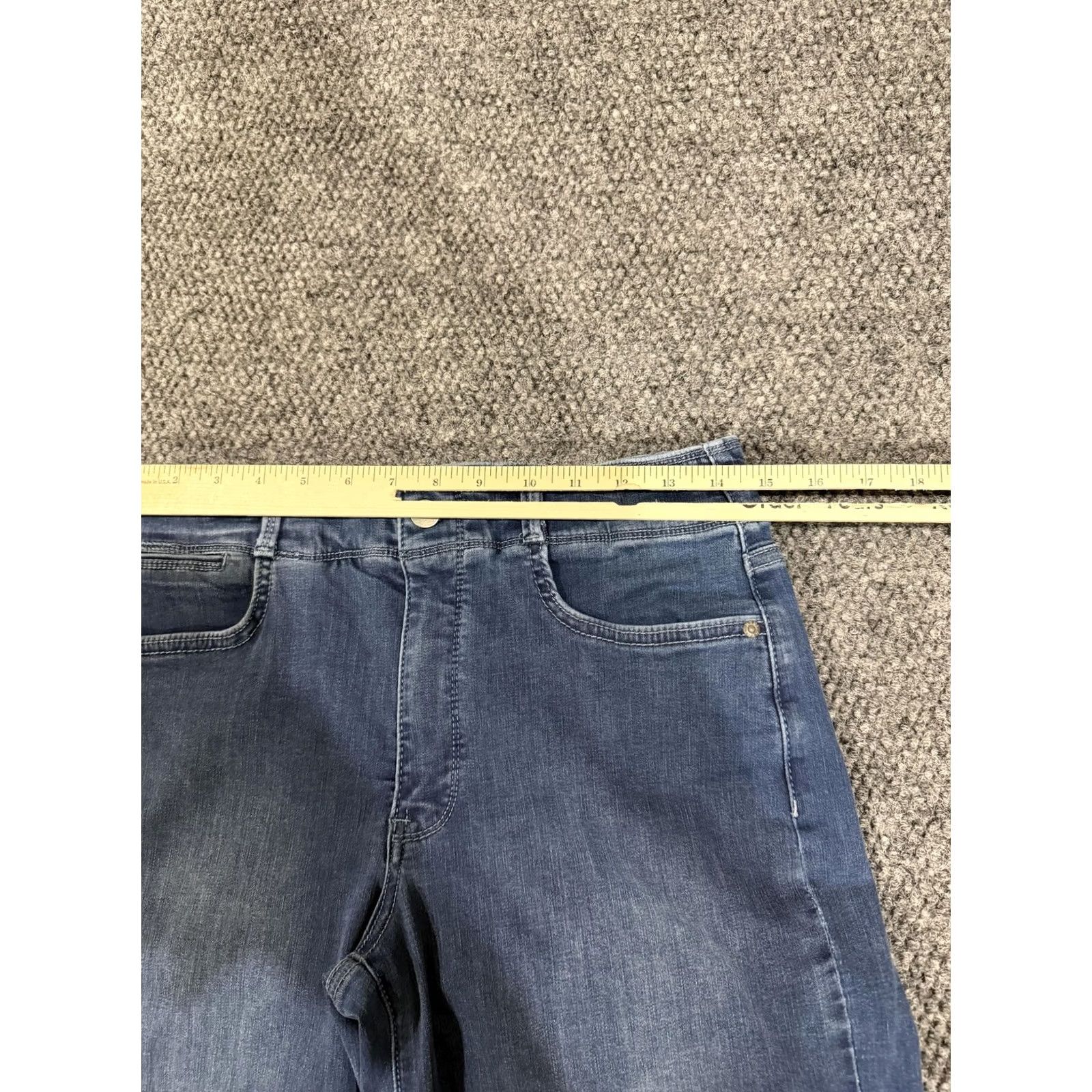 NYDJ NYDJ Jeans Womens 8P Petite Blue Wide-Leg Crop Lift Tuck Stretch Denim Coolmax Size 30" / US 8 / IT 44 - 5 Thumbnail