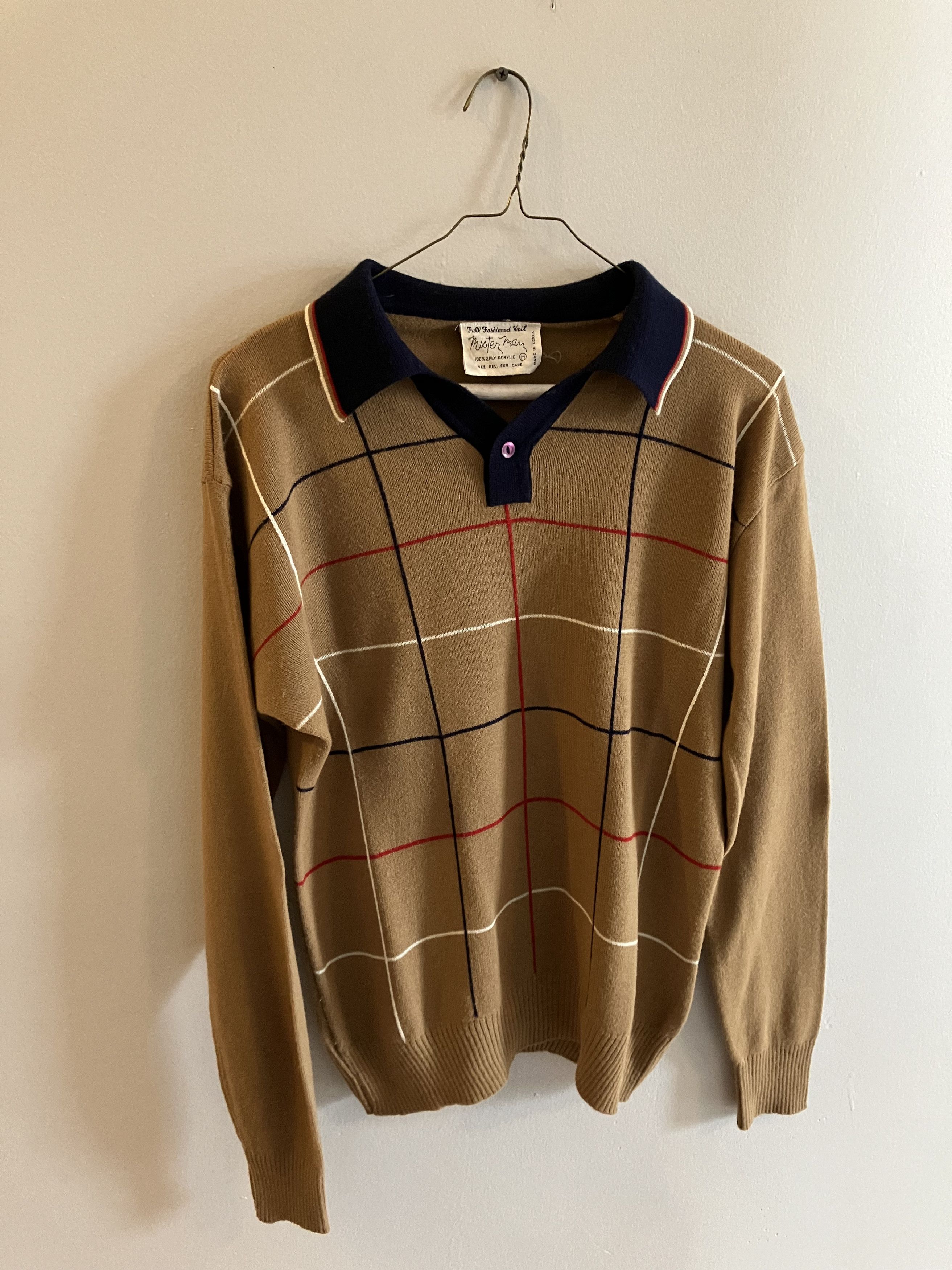 Vintage Vintage Mister Man Knit Polo Sweater Size US S / EU 44-46 / 1 - 1 Thumbnail
