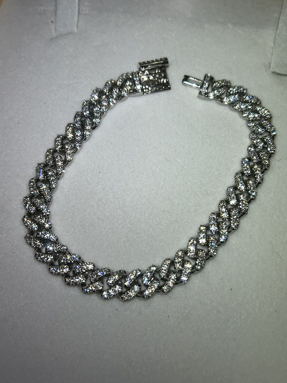 Jewelry 6ct Moissanite Cuban Link Bracelet Size ONE SIZE - 3 Thumbnail