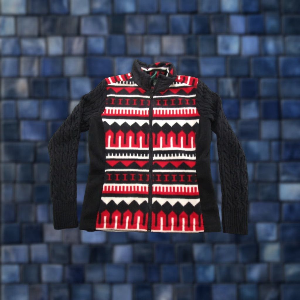 Ralph Lauren Lauren Ralph Lauren Active Fleece Sweater Jacket Size M Geometric Abstract Read Size M / US 6-8 / IT 42-44 - 1 Thumbnail