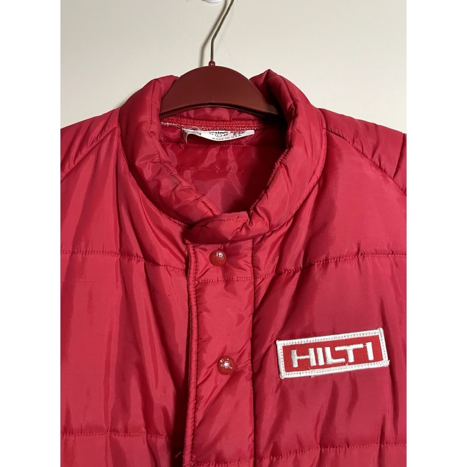 Vintage VINTAGE King Louie Pro Fit Hilti Puffer Jacket Men L Red Full Zip 80s 90s Outdoor Style Carded A629 Size US L / EU 52-54 / 3 - 3 Thumbnail