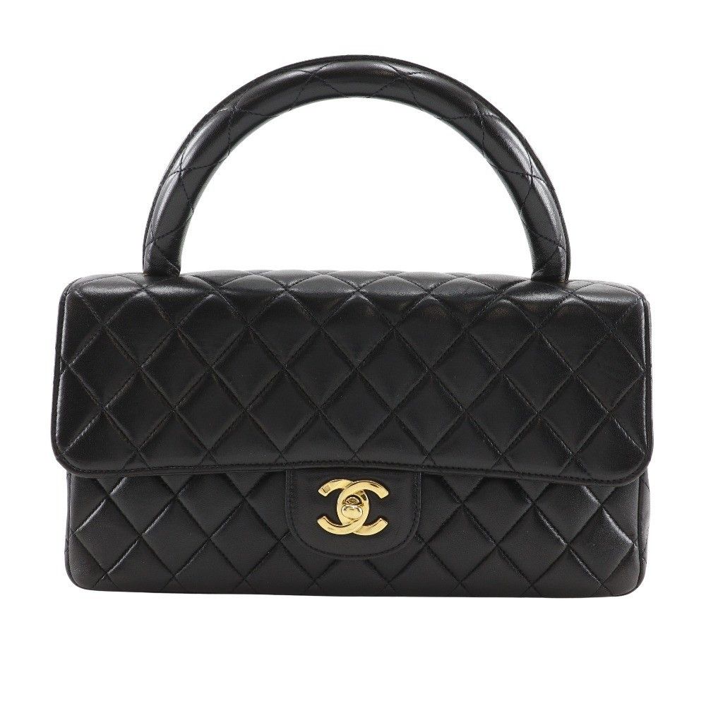 Chanel Chanel Vintage Twin Top Handle Flap Bag Quilted Lambskin Size ONE SIZE - 1 Thumbnail