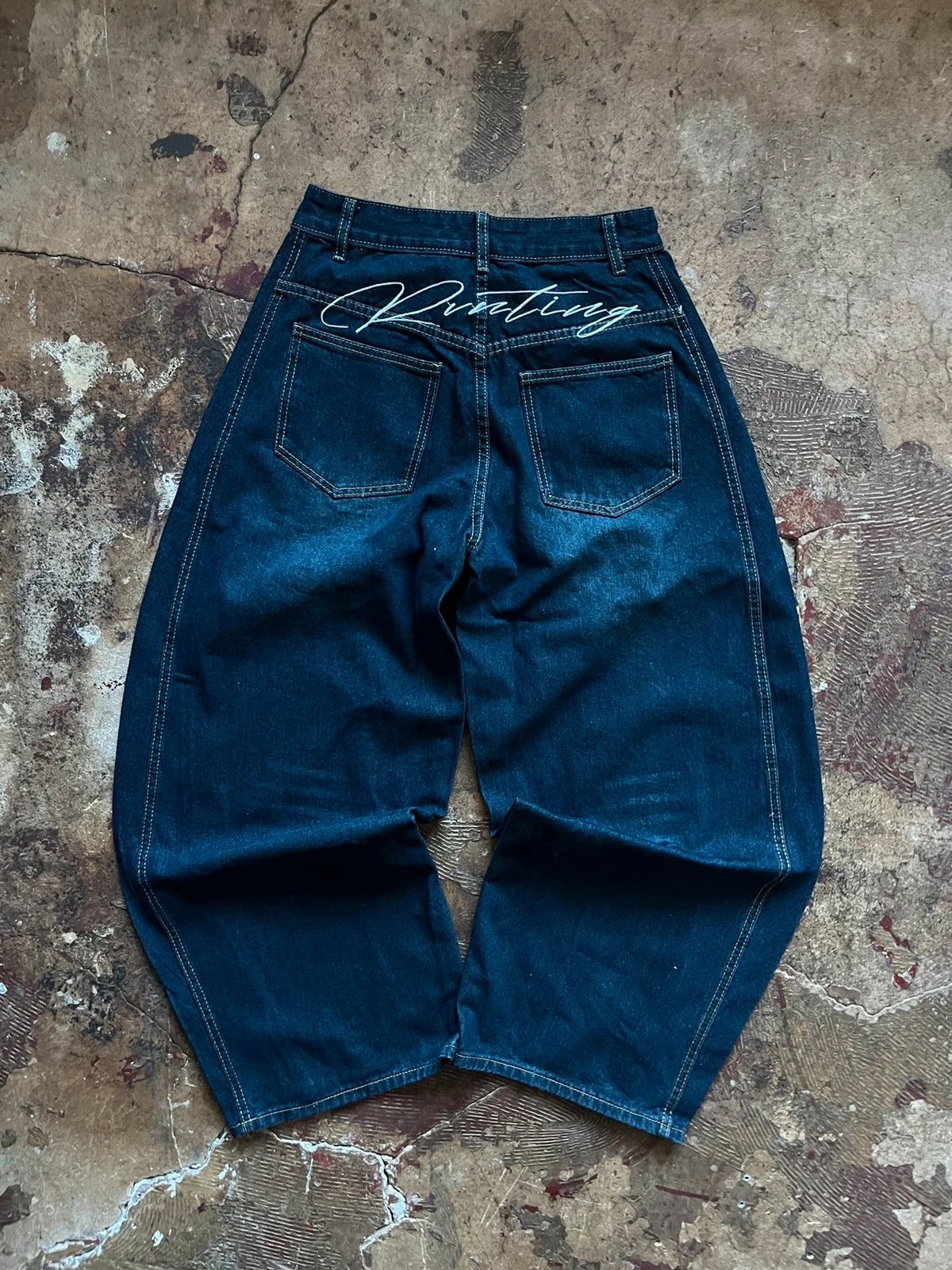 Vintage Vintage Embroidery baggy Denim Jeans Oversized Size US 40 / EU 56 - 1 Thumbnail