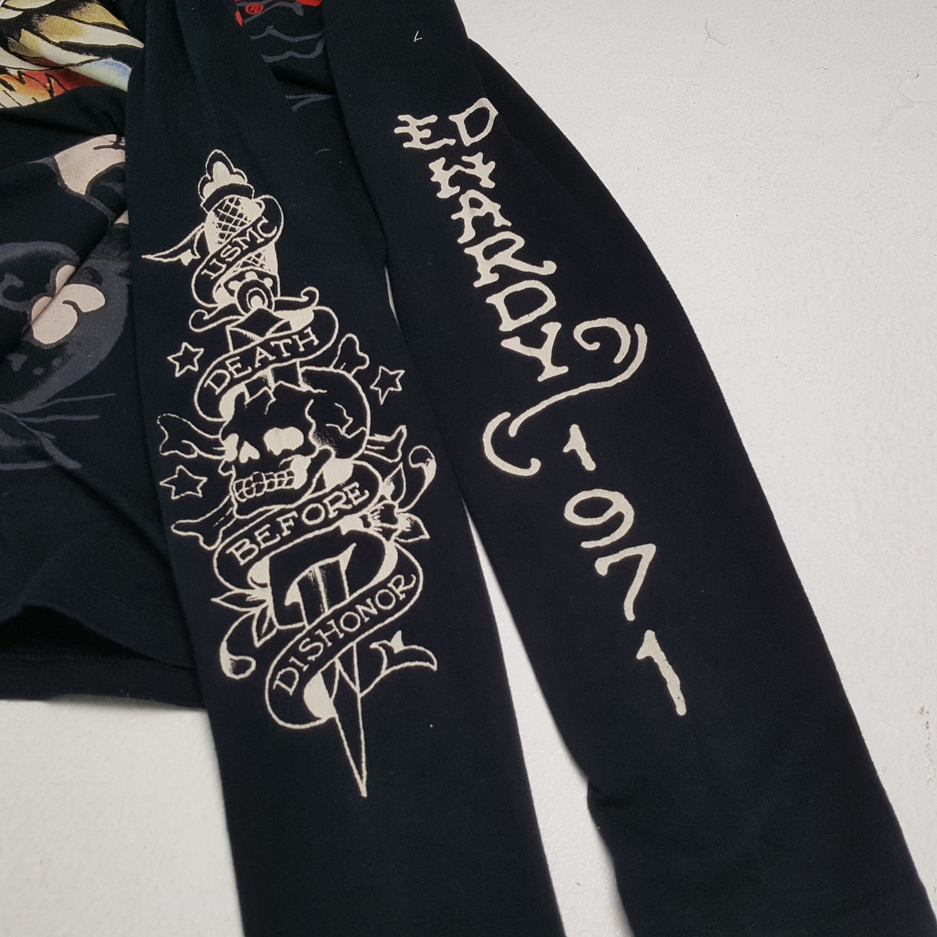Designer × Ed Hardy × Vintage ED HARDY Streetwear Rock Punk Style Long Sleeve Tshirt Size US S / EU 44-46 / 1 - 7 Thumbnail