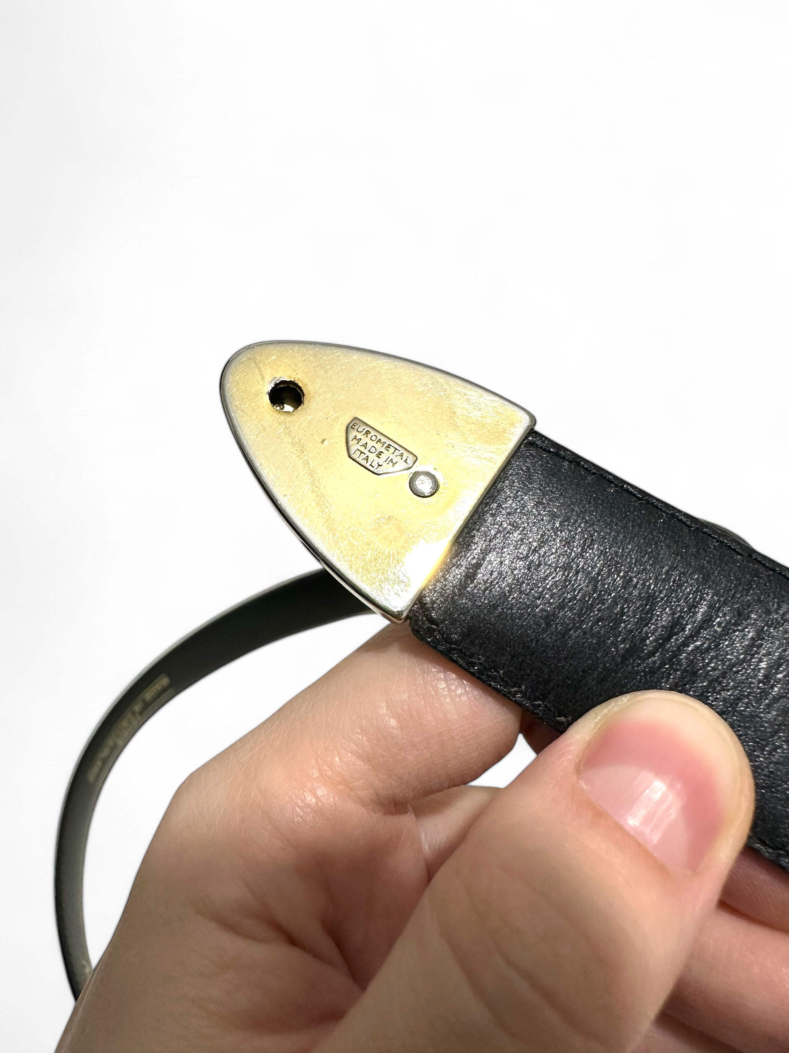 Maison Mollerus Vintage Maison Mollerus Leather Black Belt S-M Size ONE SIZE - 7 Thumbnail