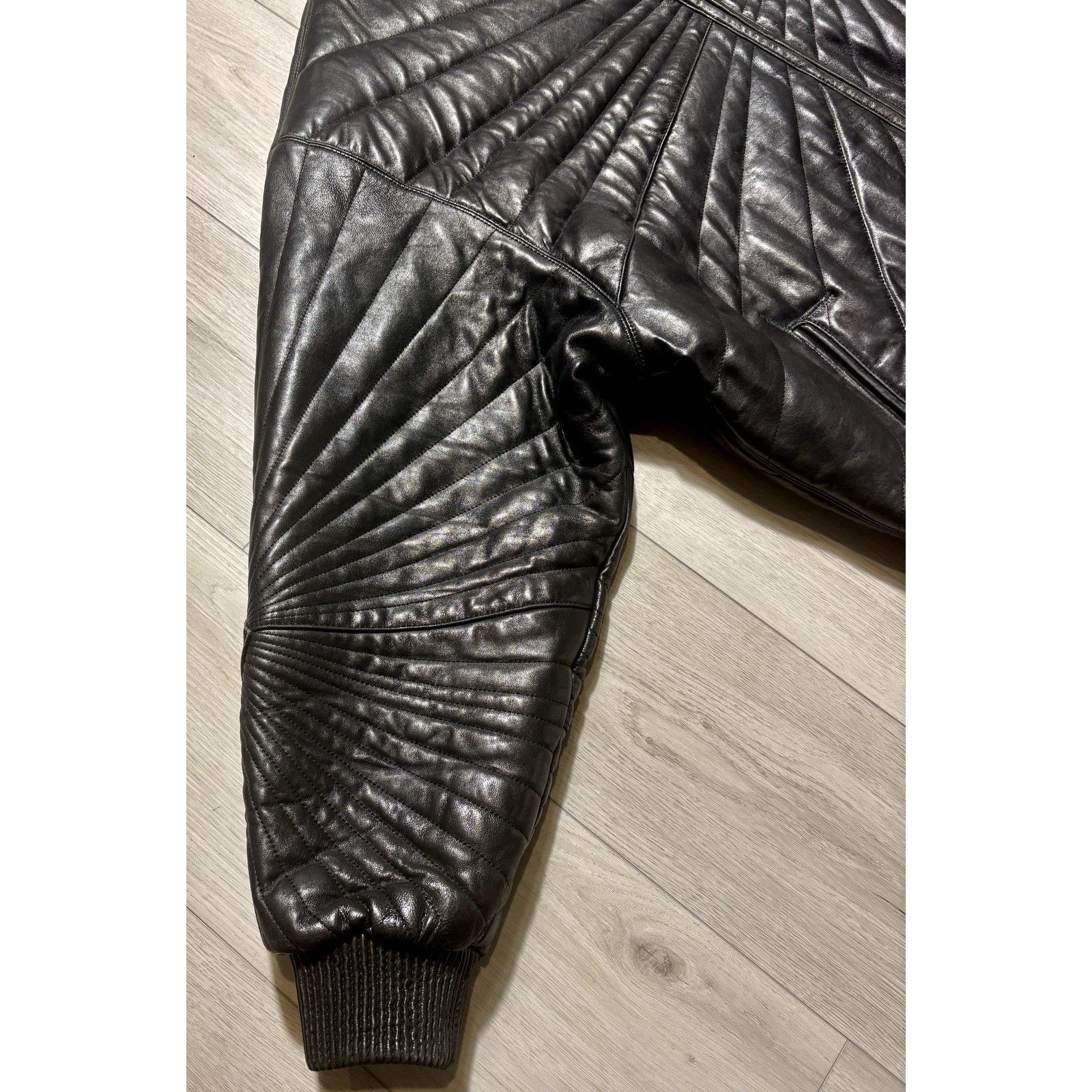 Knoles & Carter Knoles & Carter DAMU Quilted Sunburst Leather Jacket 3XL Size US XXL / EU 58 / 5 - 13 Thumbnail