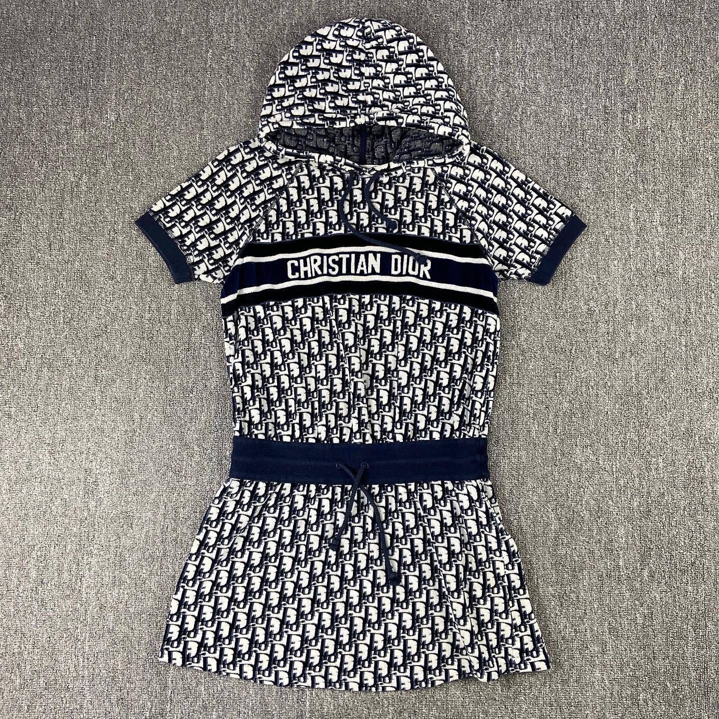 Dior Dior Oblique Hooded Mini Dress Size XS Size XS / US 0-2 / IT 36-38 - 1 Thumbnail