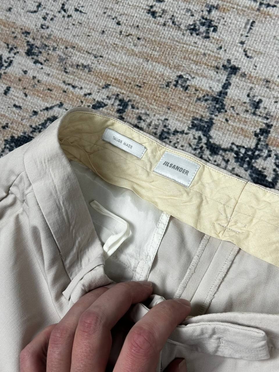 Jil Sander Jil Sander Wool Cream Streight Trousers Pants Size 26" / US 2 / IT 38 - 5 Thumbnail