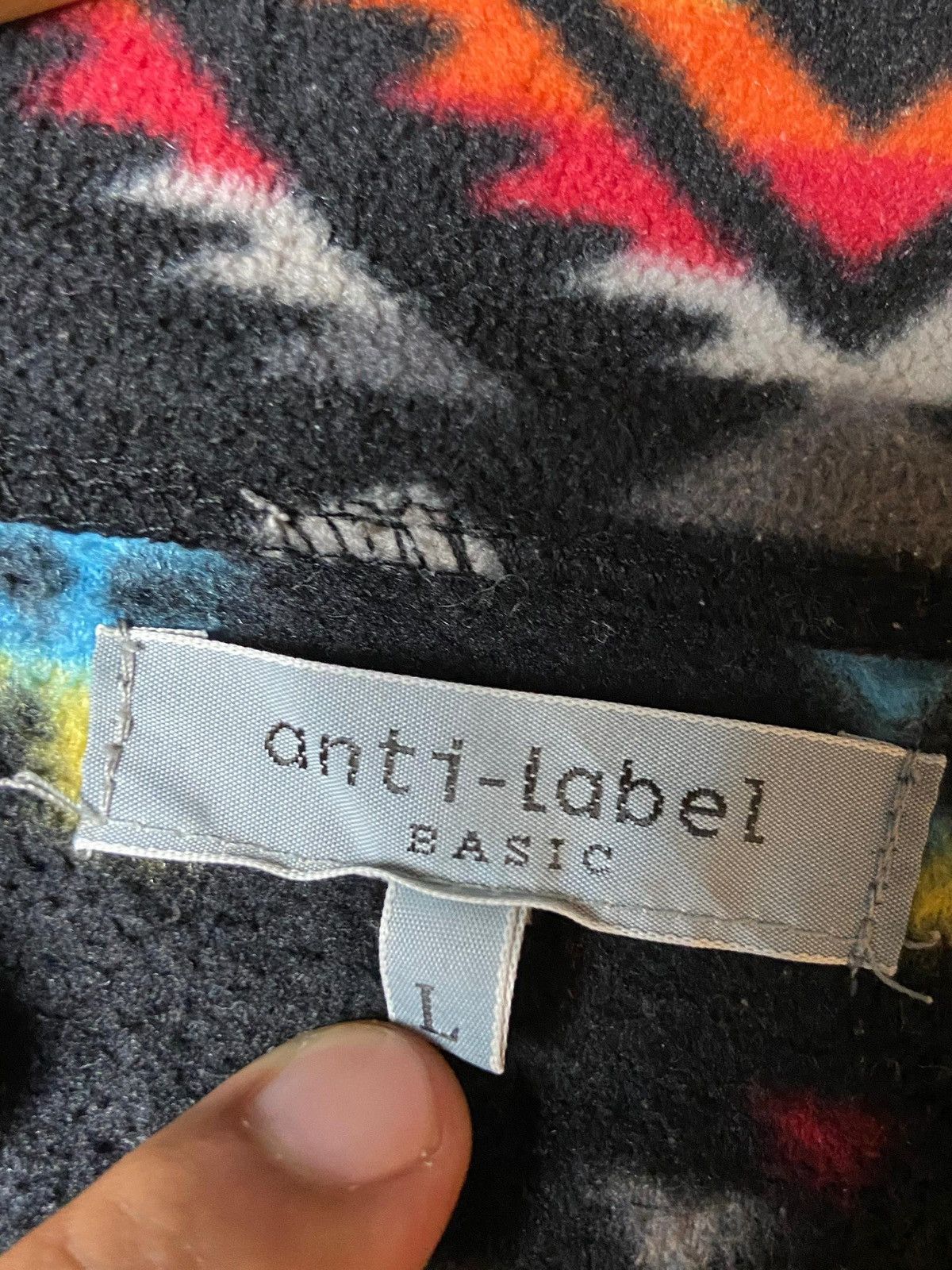 Japanese Brand × Vintage Anti-Label Basic Abstract Fleece Jacket (121) Size US L / EU 52-54 / 3 - 8 Thumbnail