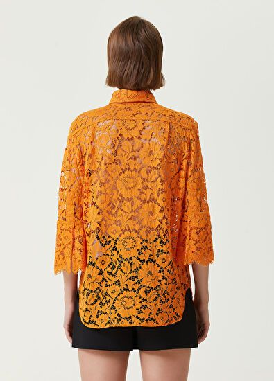 Valentino o1y0326 Solid Color Shirt in Orange Size S / US 4 / IT 40 - 5 Thumbnail
