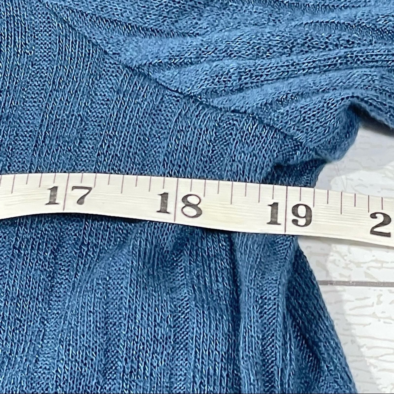Other AB Studio Blue Knit Sweater Faux Layer XL NWT Size XL / US 12-14 / IT 48-50 - 6 Thumbnail