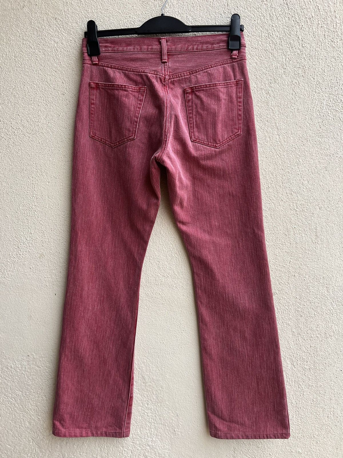 semanticdesign Vintage Semantic Design Sensation Fade Red Denim Flare Jeans Size US 29 - 15 Thumbnail