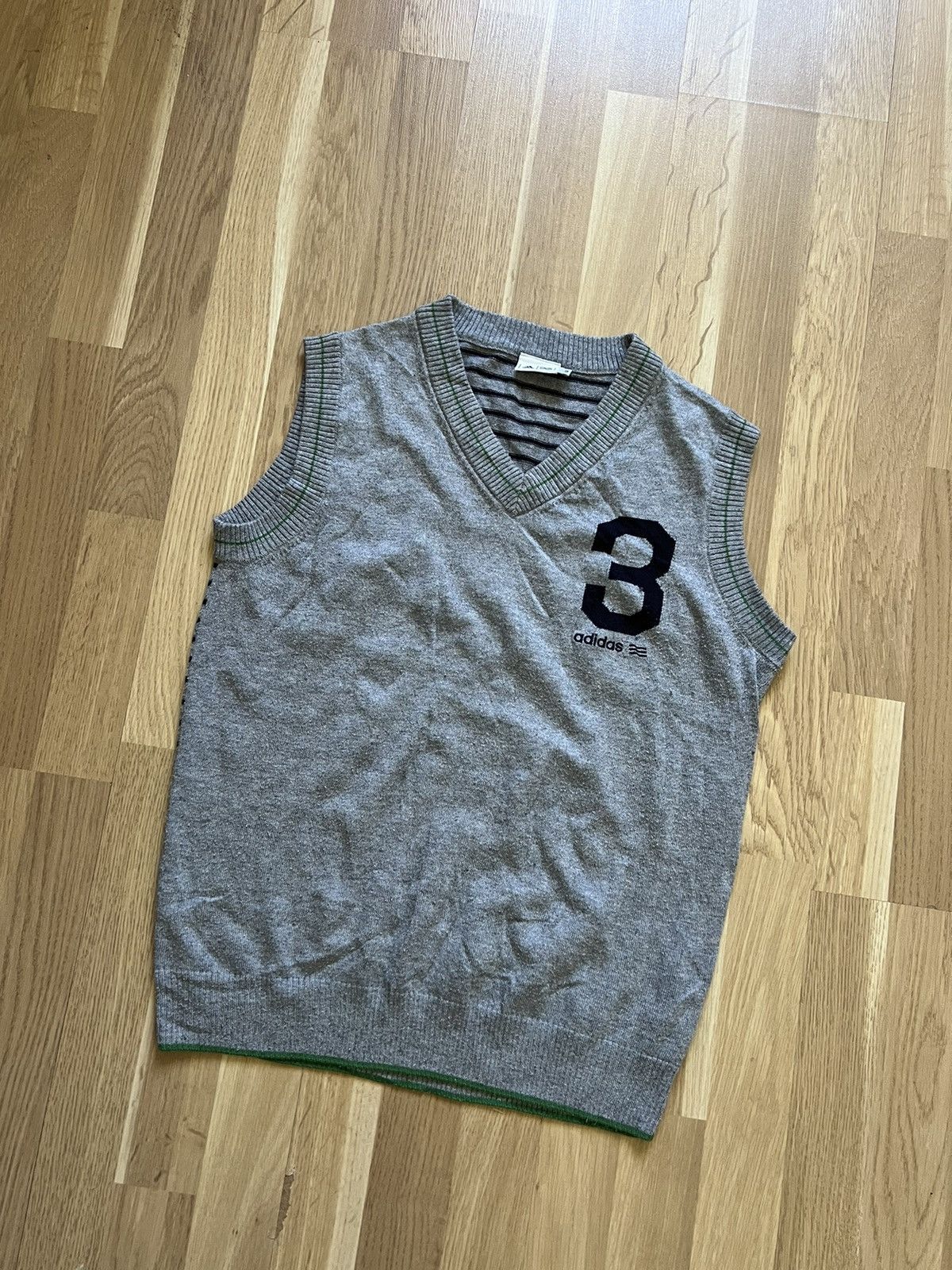 Adidas × Vintage Adidas vintage number 3 wool vest old money style 90s Size US M / EU 48-50 / 2 - 2 Thumbnail