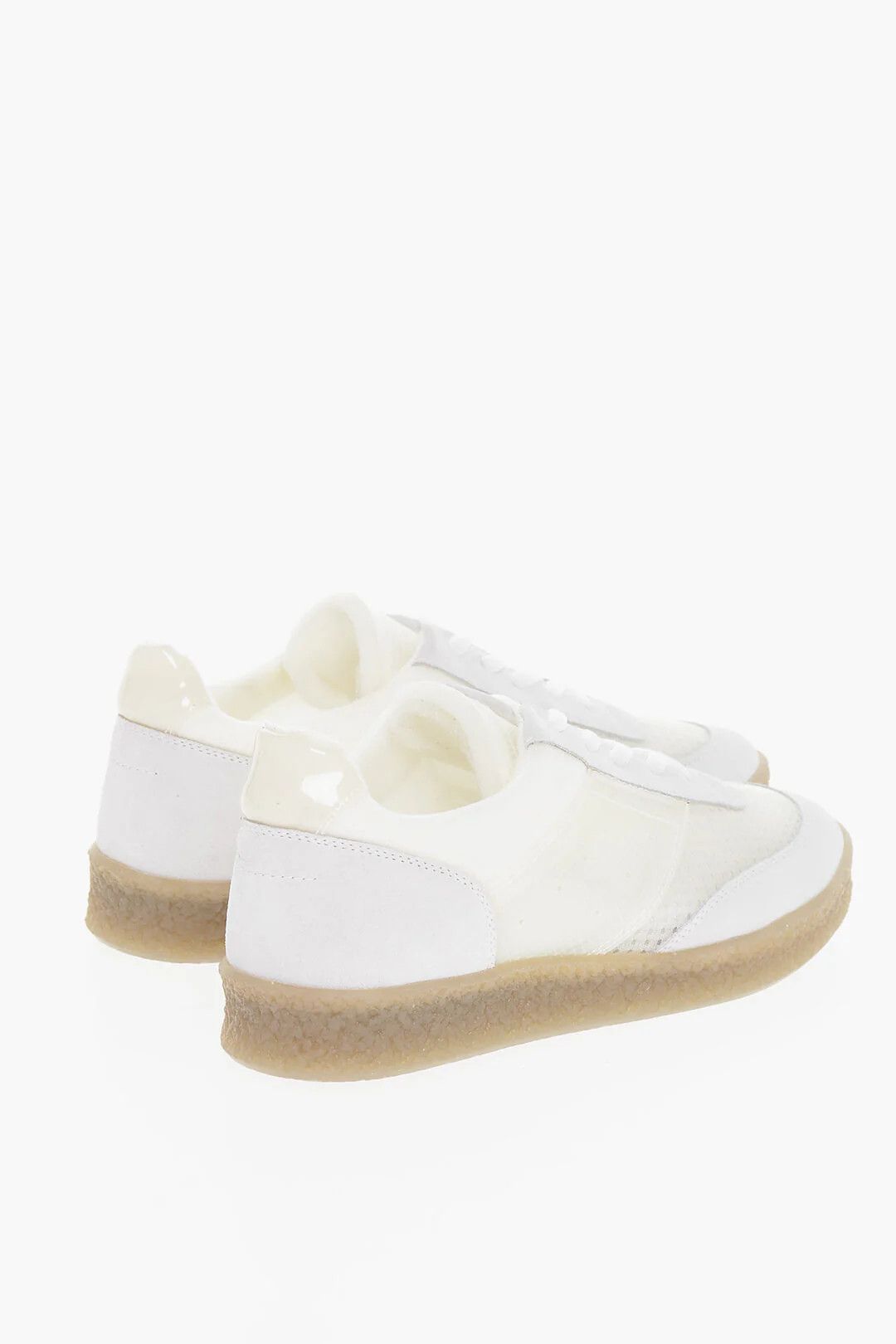 Maison Margiela og1mm0326 Suede Low-Top Sneakers in Beige Size US 8.5 / EU 41-42 - 3 Thumbnail