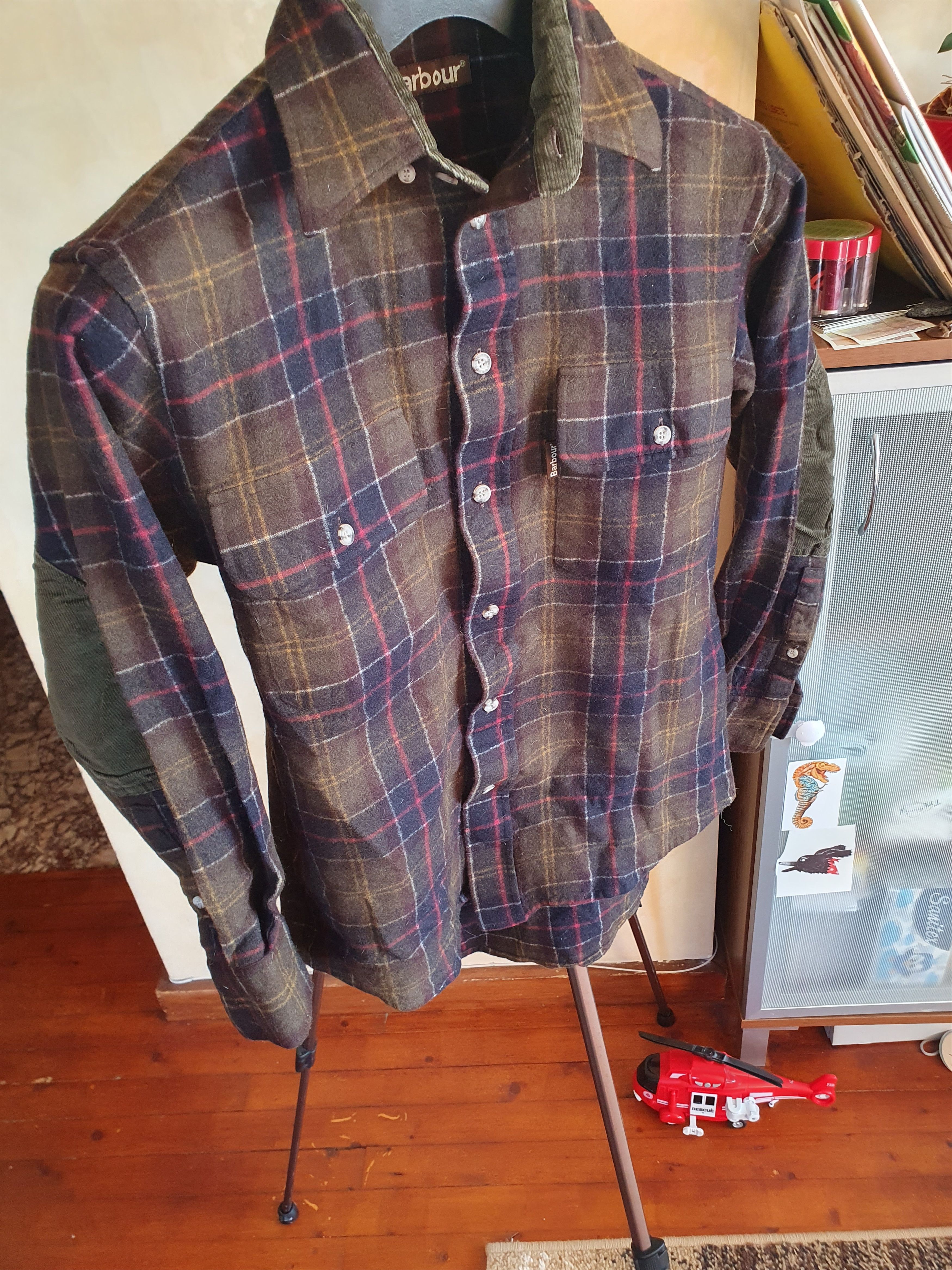 Barbour Barbour Merino Tartan Shirt S1050 Elbow Corduroy Patches szS Size US S / EU 44-46 / 1 - 9 Thumbnail