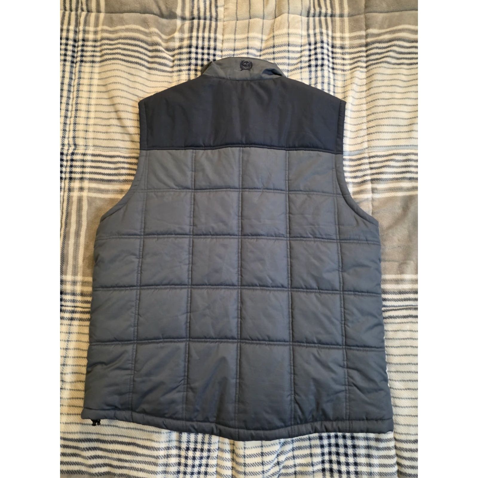 Vintage Cinch Vest Puffer Quilted Full Zip Lined Charcoal Gray Men's XL Western Casual Jacket/Coat Size US XL / EU 56 / 4 - 2 Thumbnail