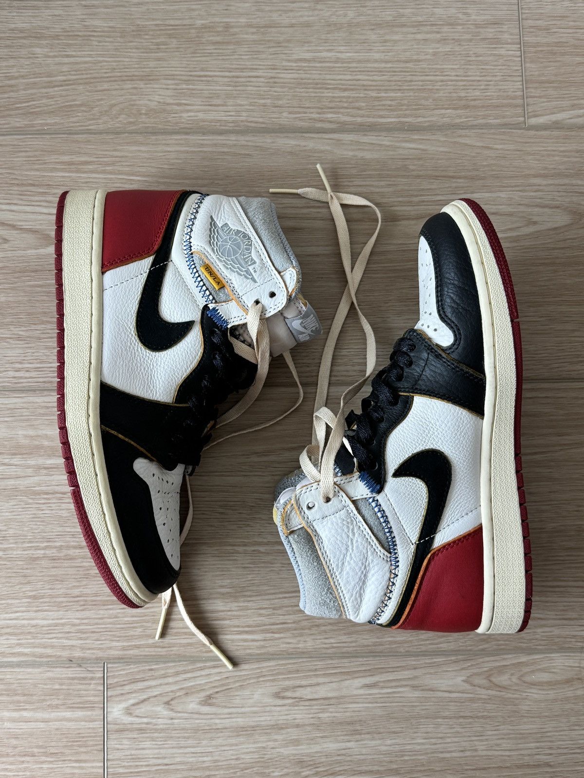 Jordan Brand Union Jordan 1 Black Toe Neutral Grey Size US 6.5 / EU 39-40 - 3 Thumbnail