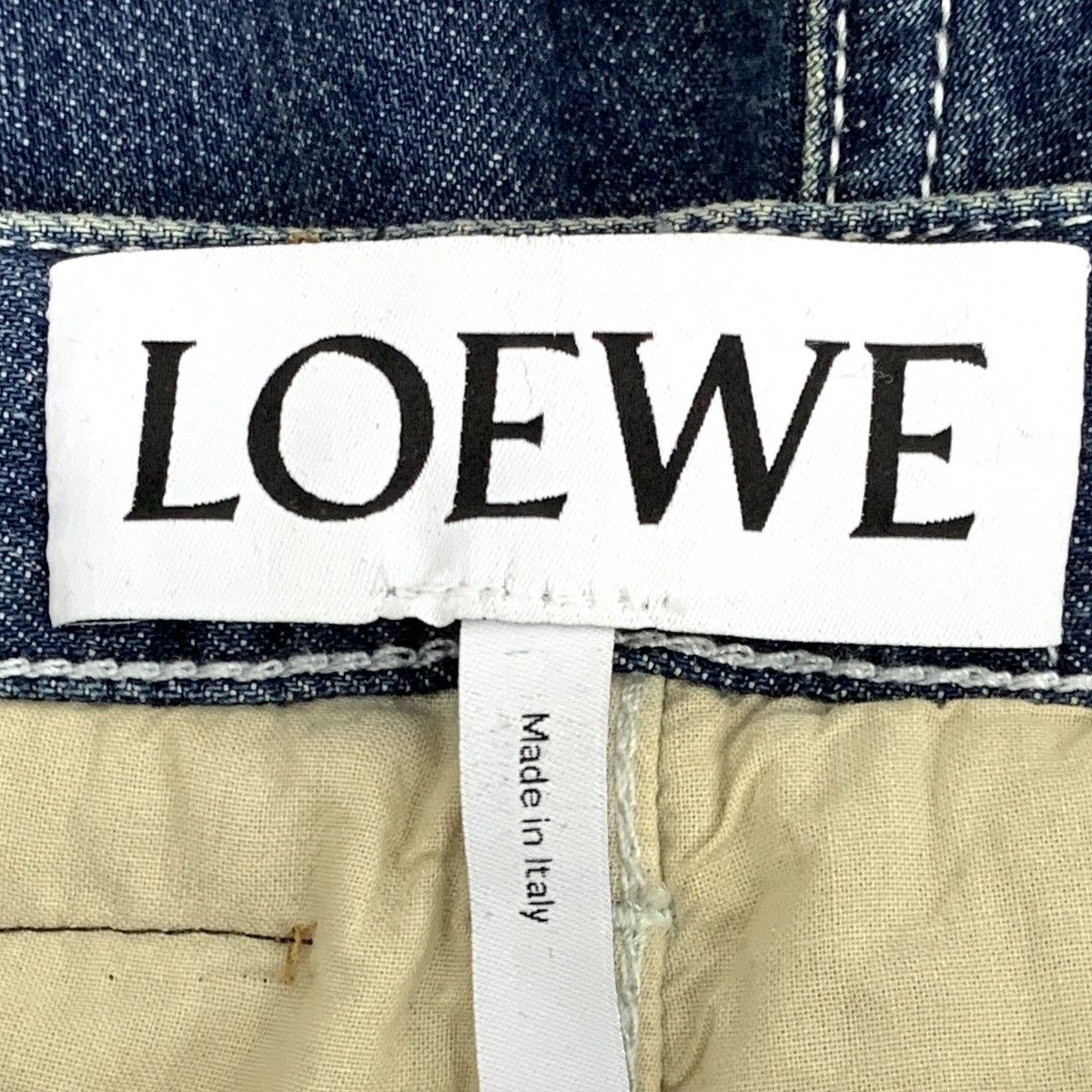 Loewe Loewe Dark Blue Fringe Decor Denim Wide-leg Pants K26WX Size 25" / US 0 / IT 36 - 7 Thumbnail